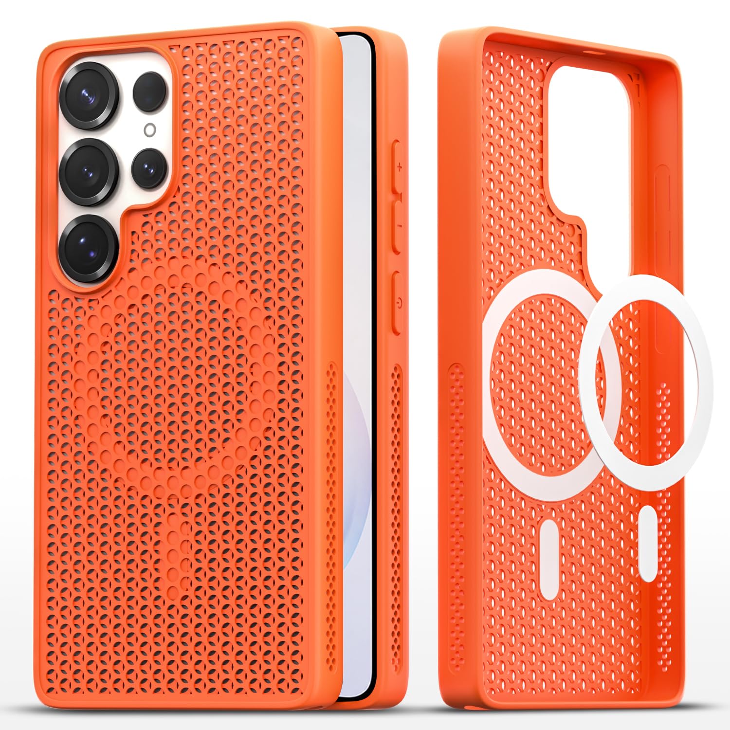 Samsung S26 Ultra 5G MagSafe back cover in orange by Pikkme