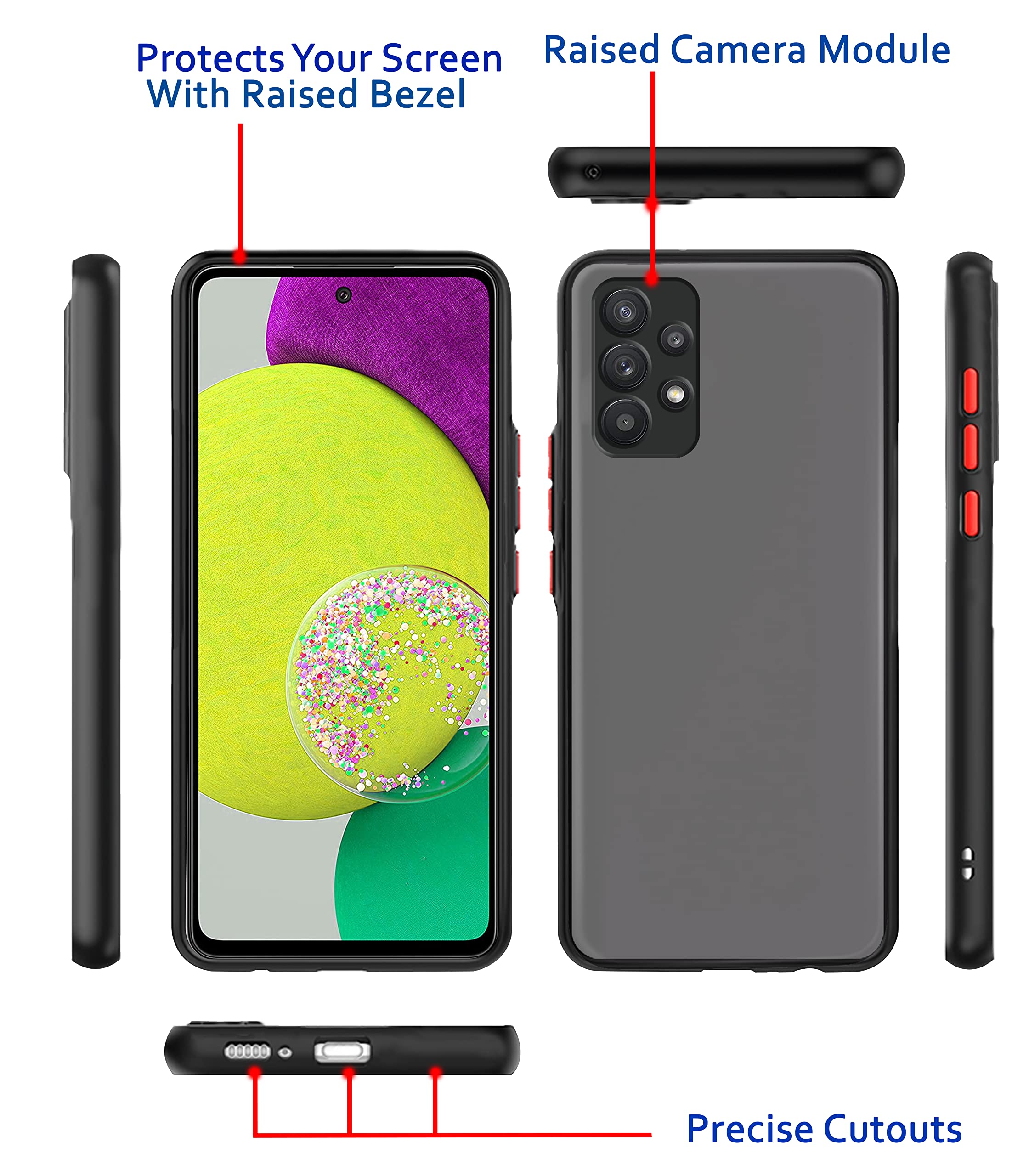 Pikkme Samsung A73 5G Hybrid black mobile back cover – photo 3