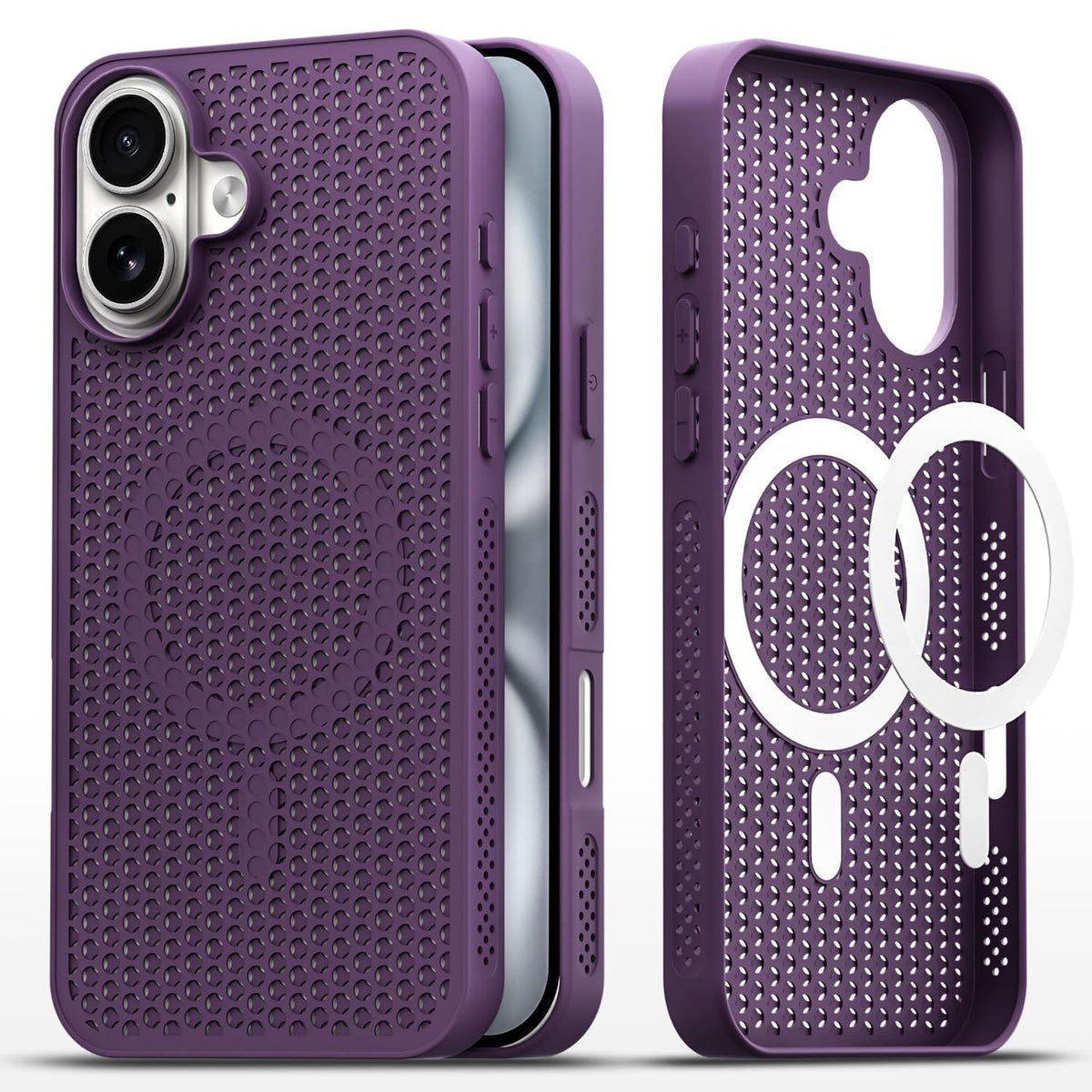 Purple MagSafe back cover for iPhone 17 – Pikkme