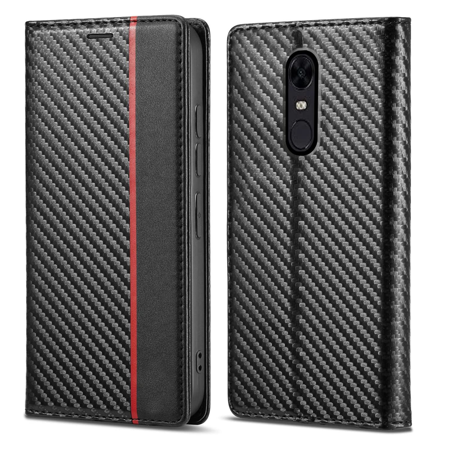 Pikkme black flip cover for Redmi Note 5