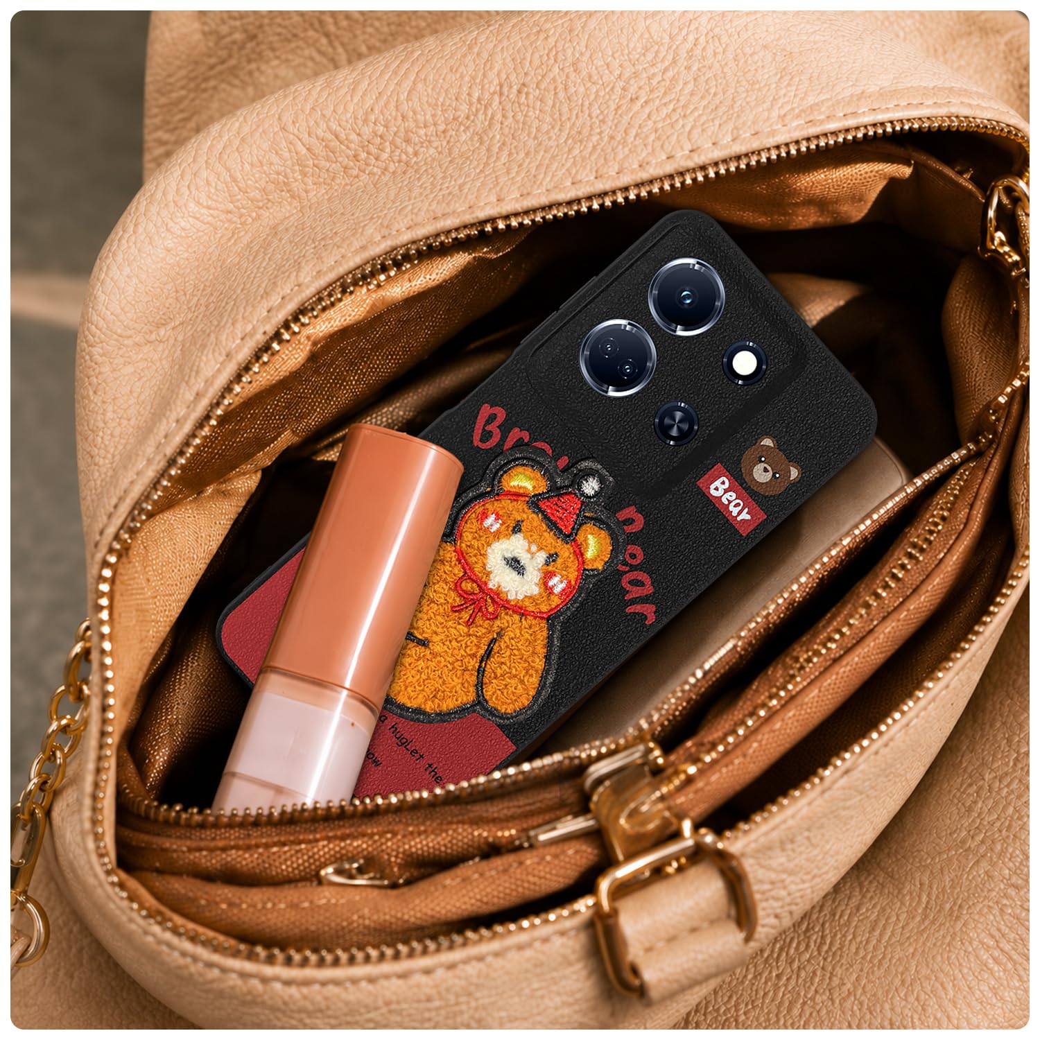 Infinix Note 30 5G Plush Patch phone cover in cherry by Pikkme – photo 5