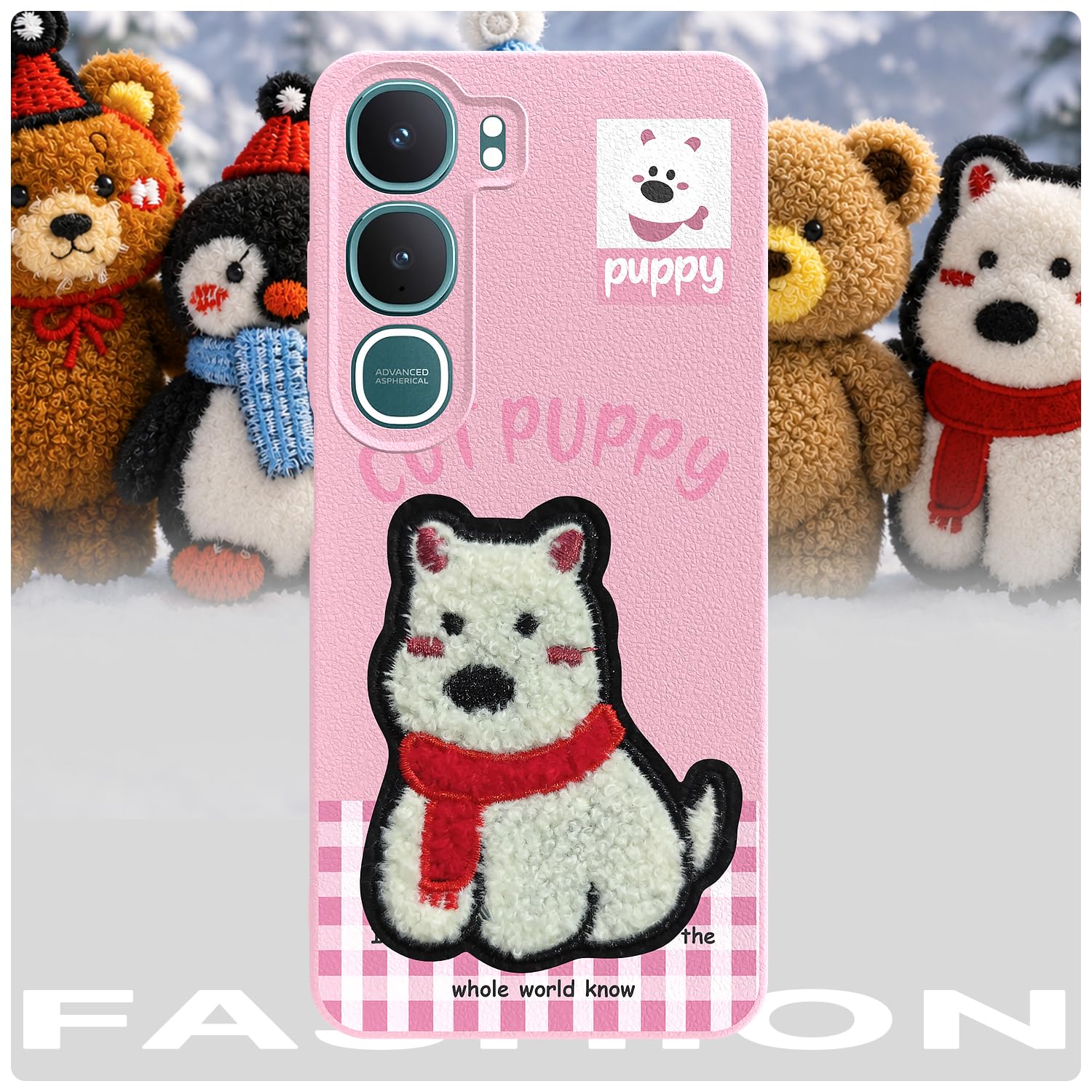 Pink Plush Patch mobile cover for Vivo Y31 5G – Pikkme – photo 7