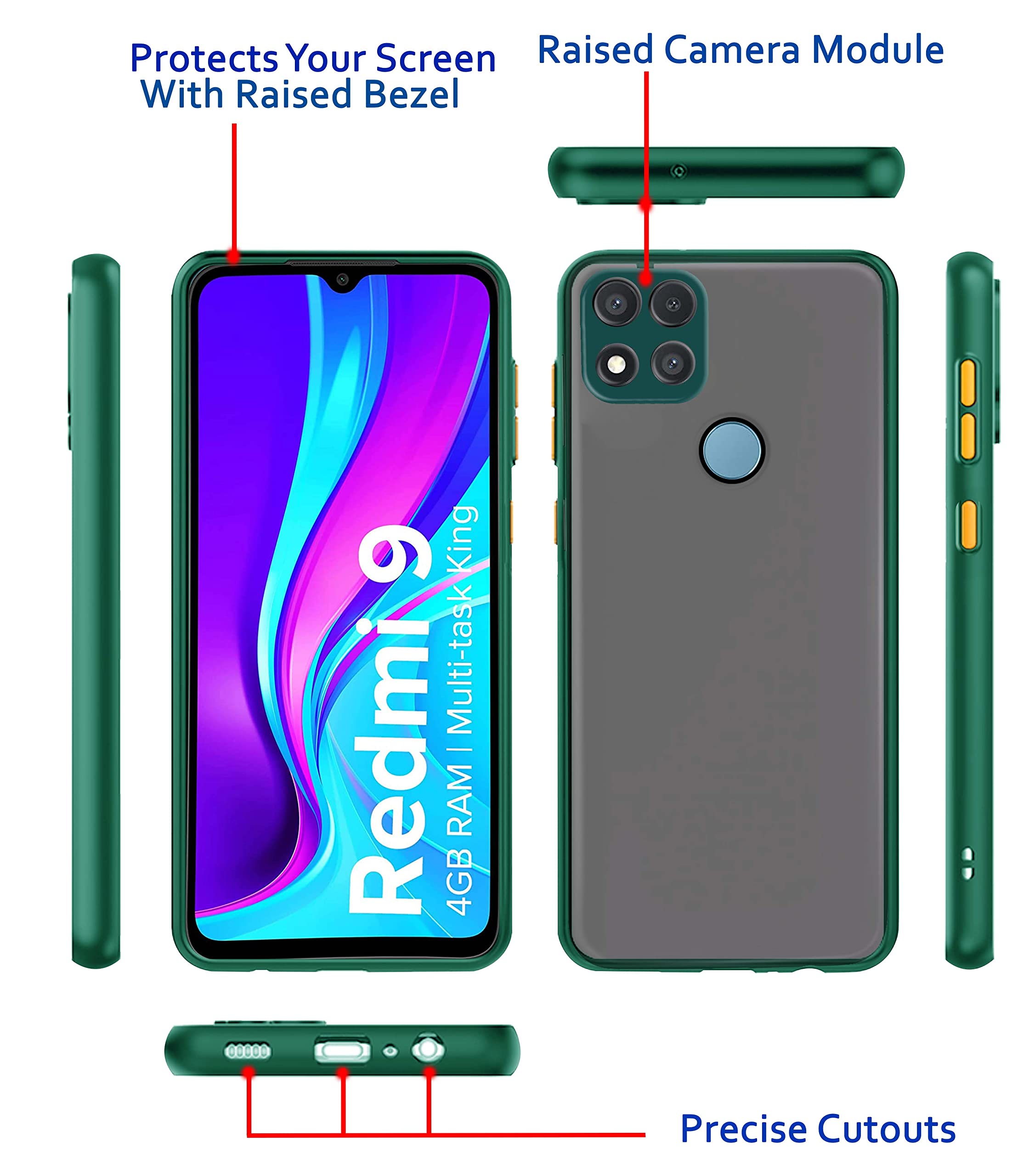 Redmi 9/9, Poco C31 Matte back cover in light green by Pikkme – photo 3