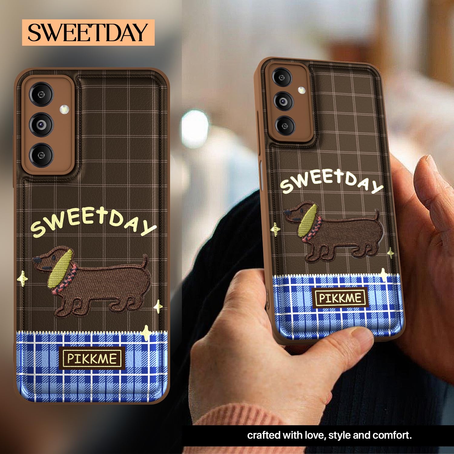 Pikkme Samsung Galaxy M14 5G Cute Girlish Dog Series Back Cover (Design1)