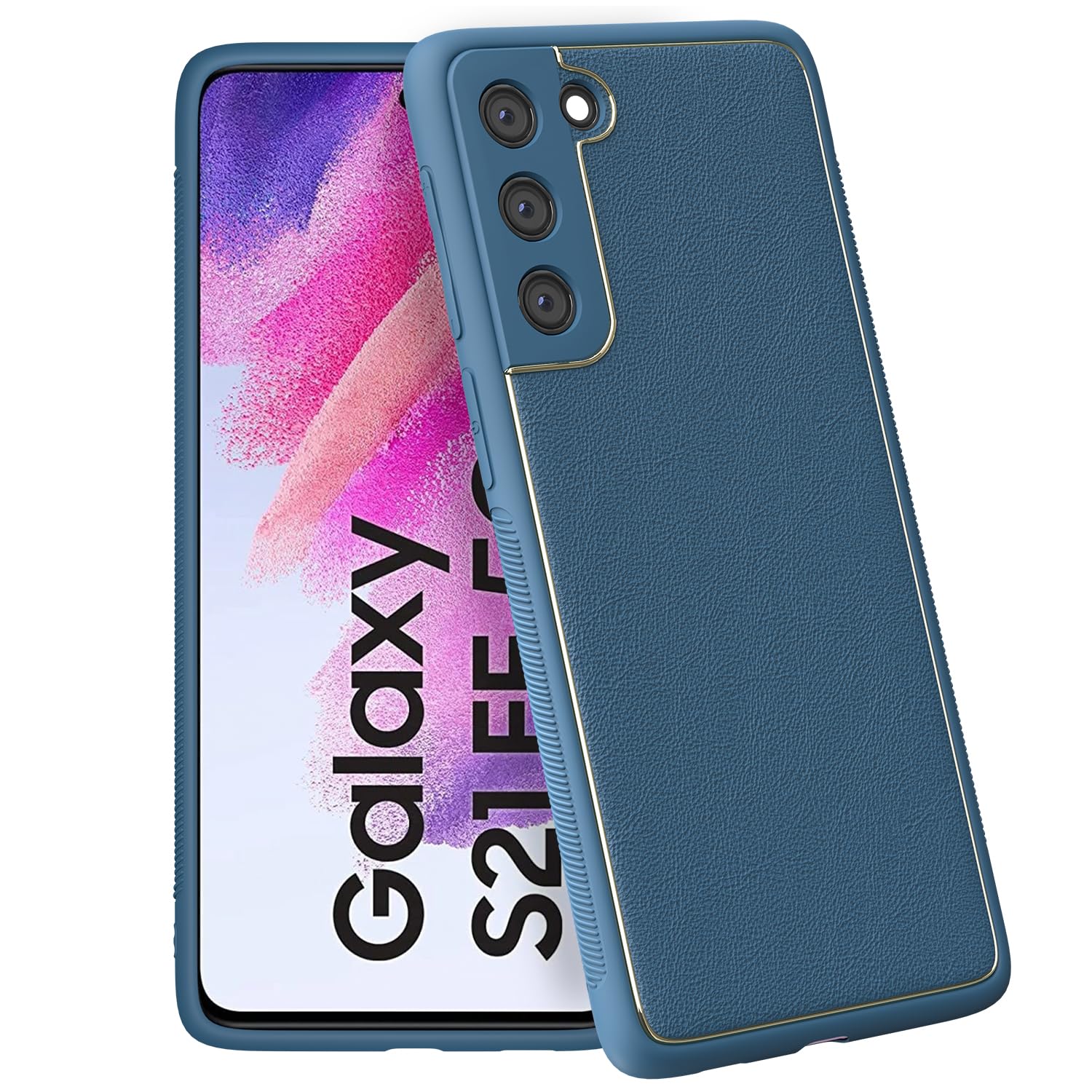 Samsung S21 FE 5G Chrome back cover in blue by Pikkme