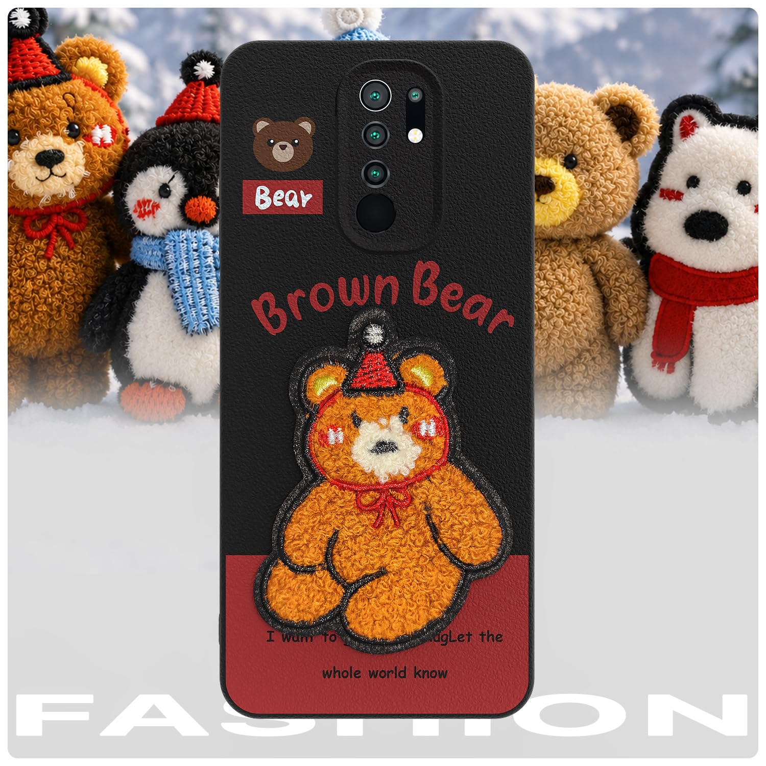 Redmi 9 Prime/Poco M2 Plush Patch mobile back cover in cherry by Pikkme – photo 7