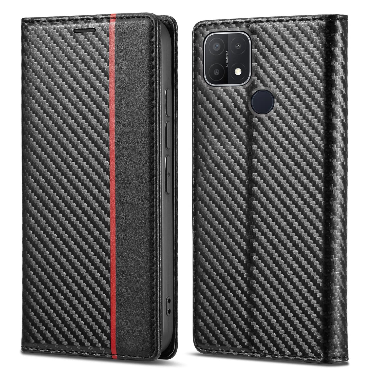 Oppo A15/A15s flip cover in black by Pikkme