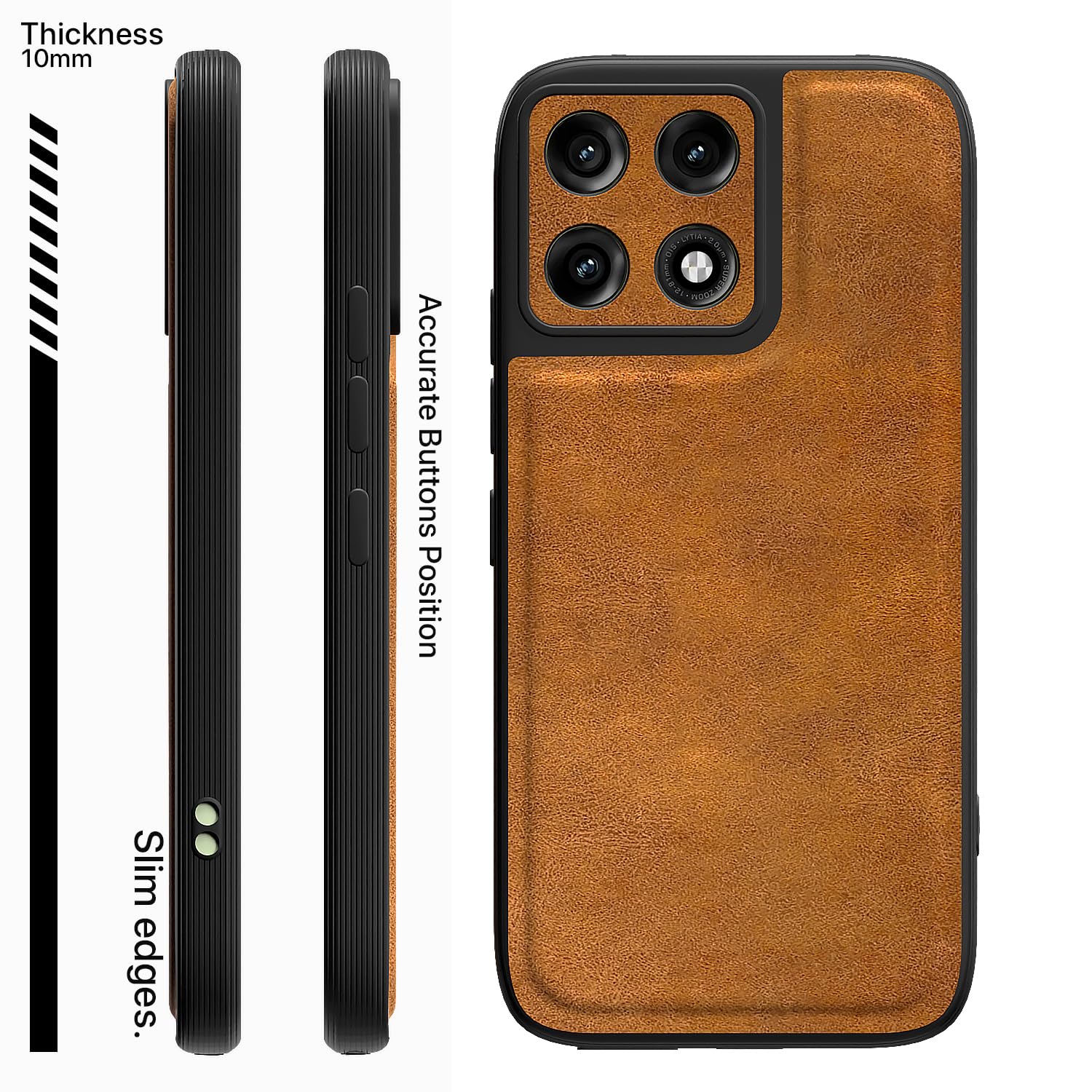 Pikkme Moto Edge 70 Pro 5G brown back cover – photo 3