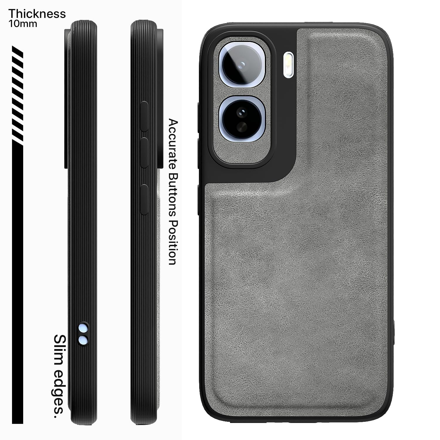 Pikkme grey mobile back cover for Vivo T5 Pro 5G – photo 3