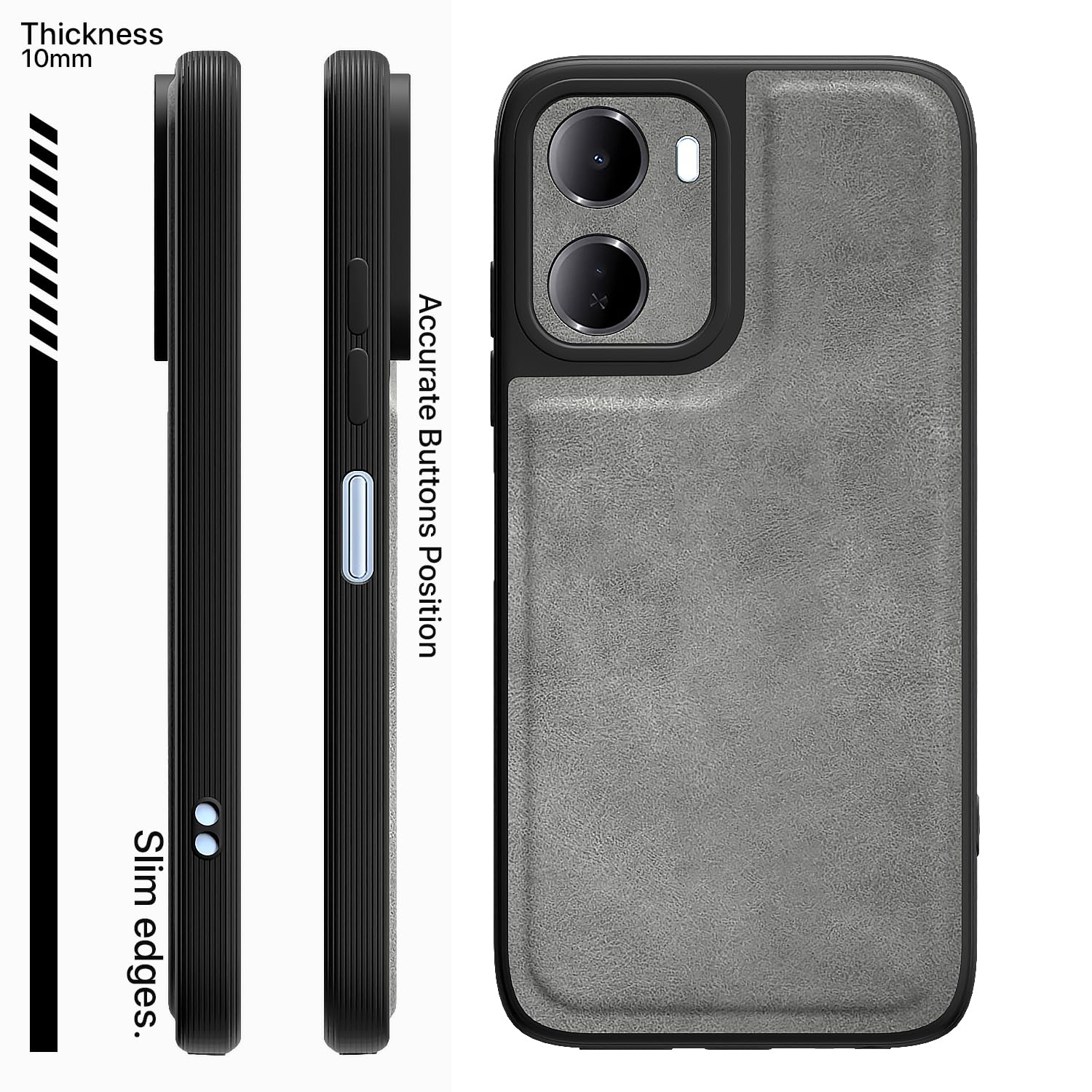 Redmi 15A 5G back cover in grey by Pikkme – photo 3