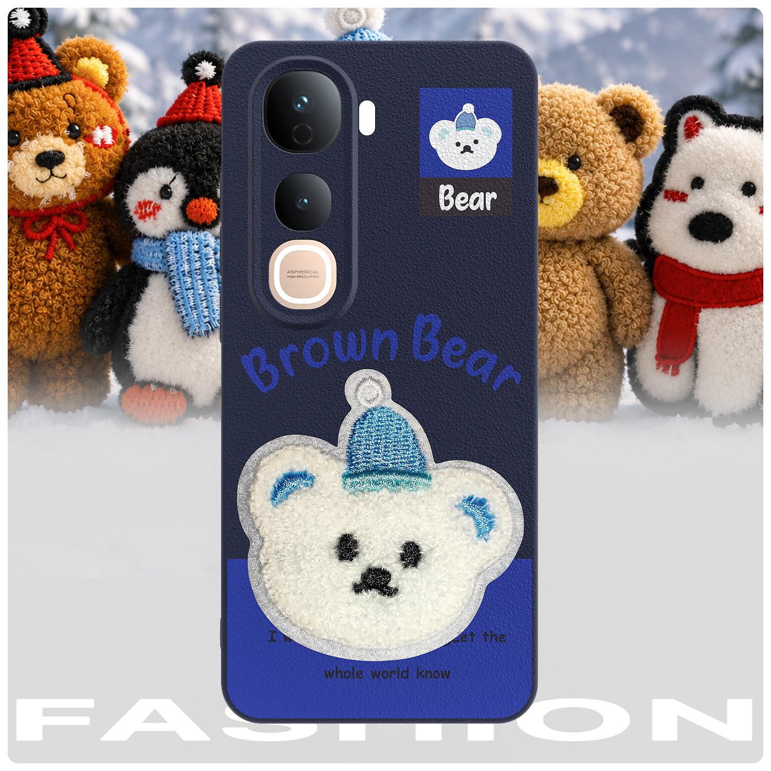 Vivo Y400 Pro 5G Plush Patch mobile back cover in blue by Pikkme – photo 7