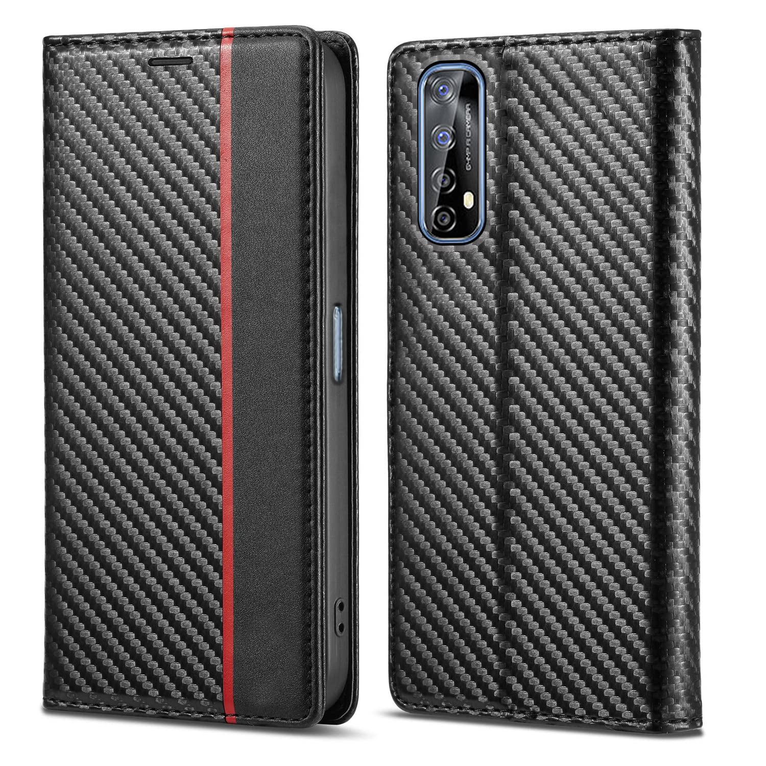 Pikkme black Wallet flip case for Realme 7/Narzo 30 4G/Narzo 20 Pro