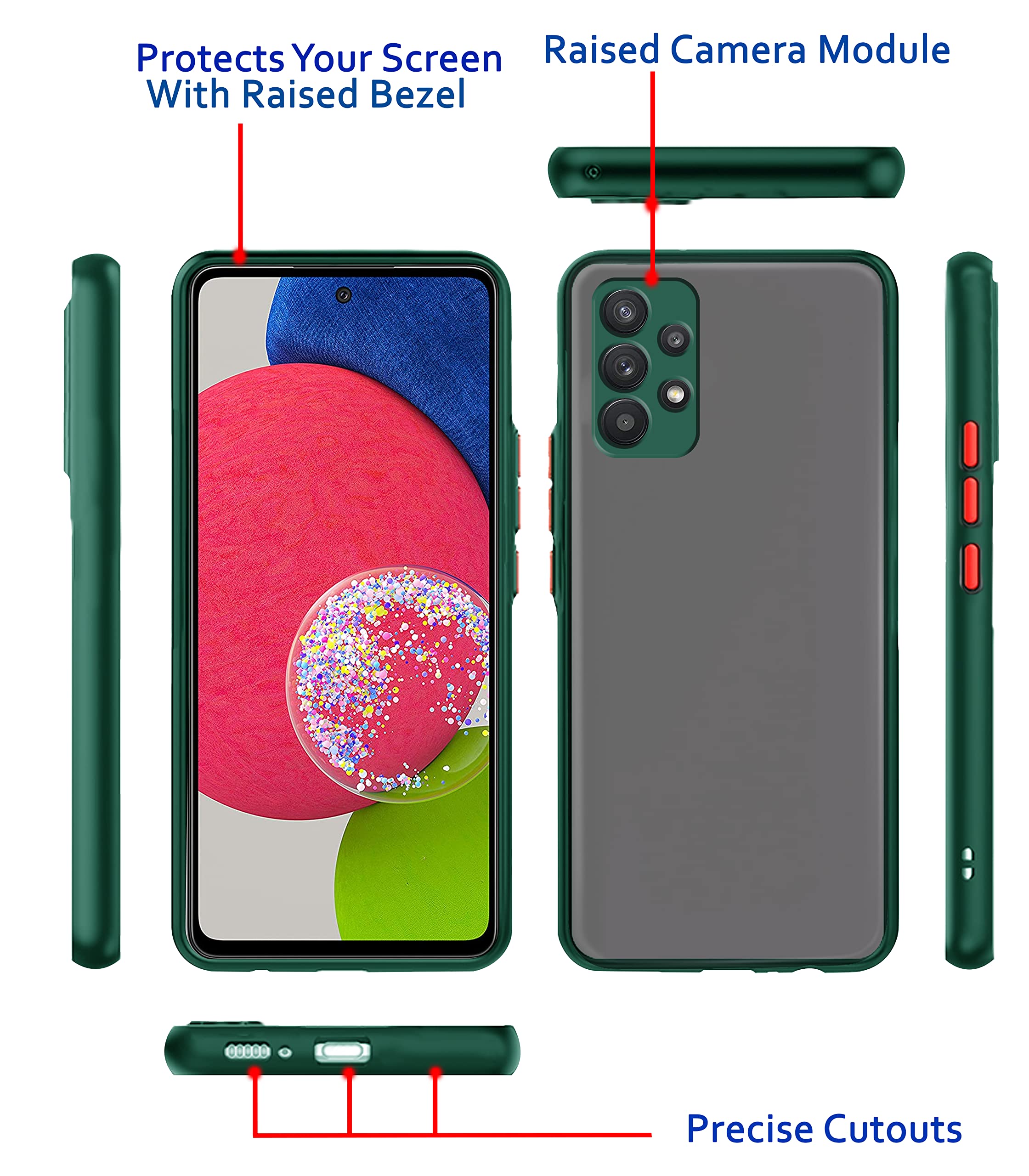 Samsung A53 5G Hybrid back cover in green by Pikkme – photo 3