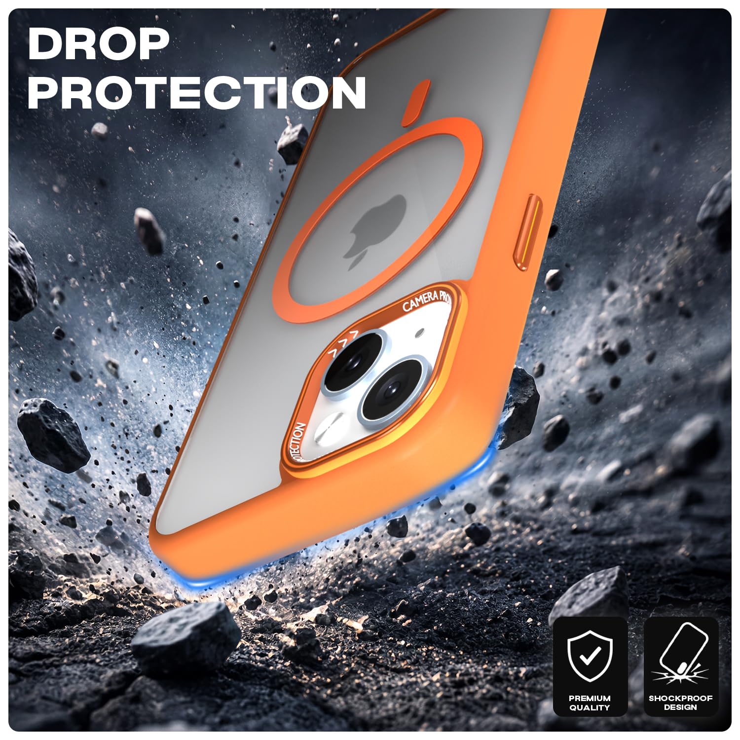 iPhone 15 Plus MagSafe back cover in orange mag-safe by Pikkme – photo 6