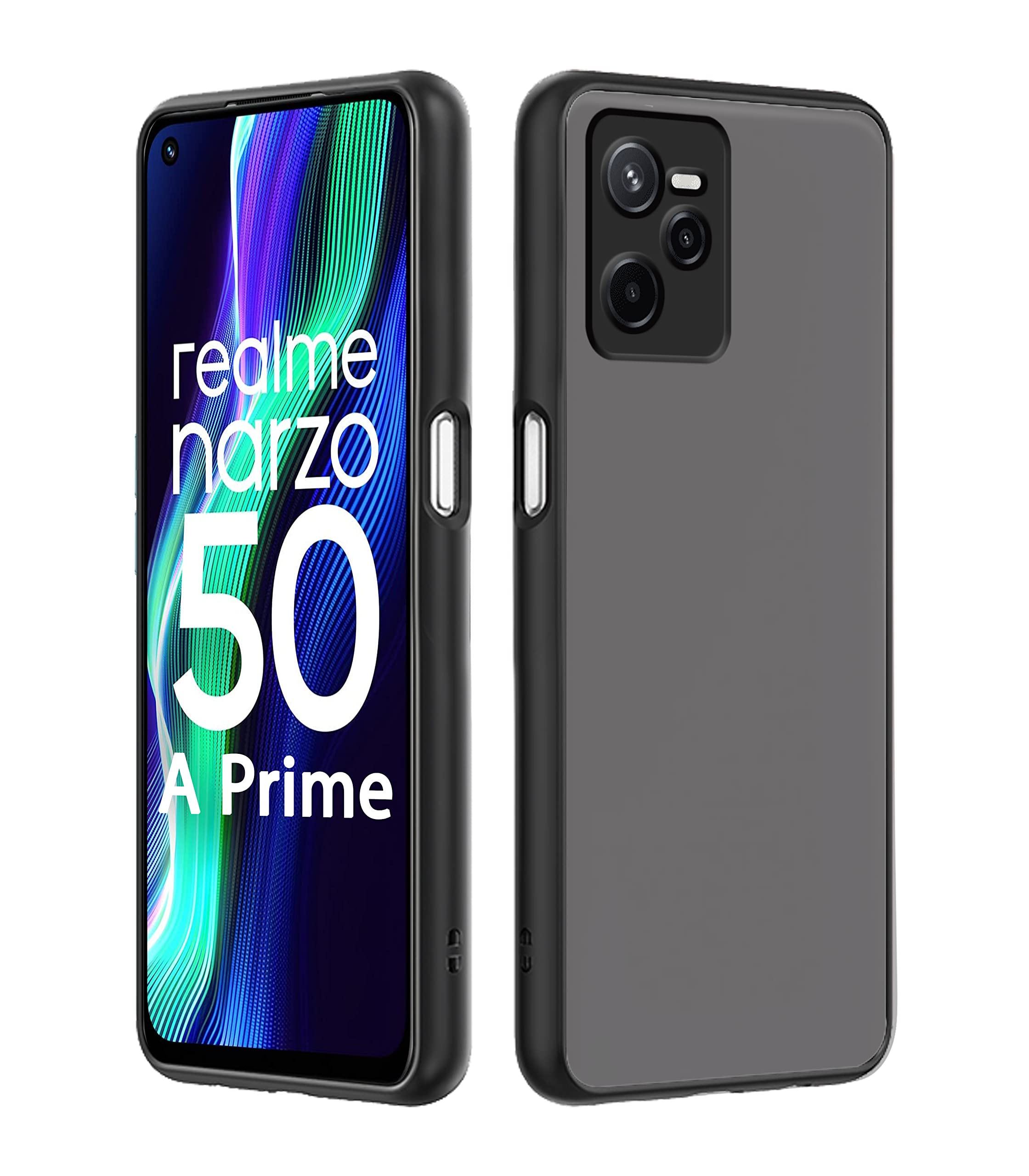 Black phone cover for Realme Narzo 50A Prime – Pikkme