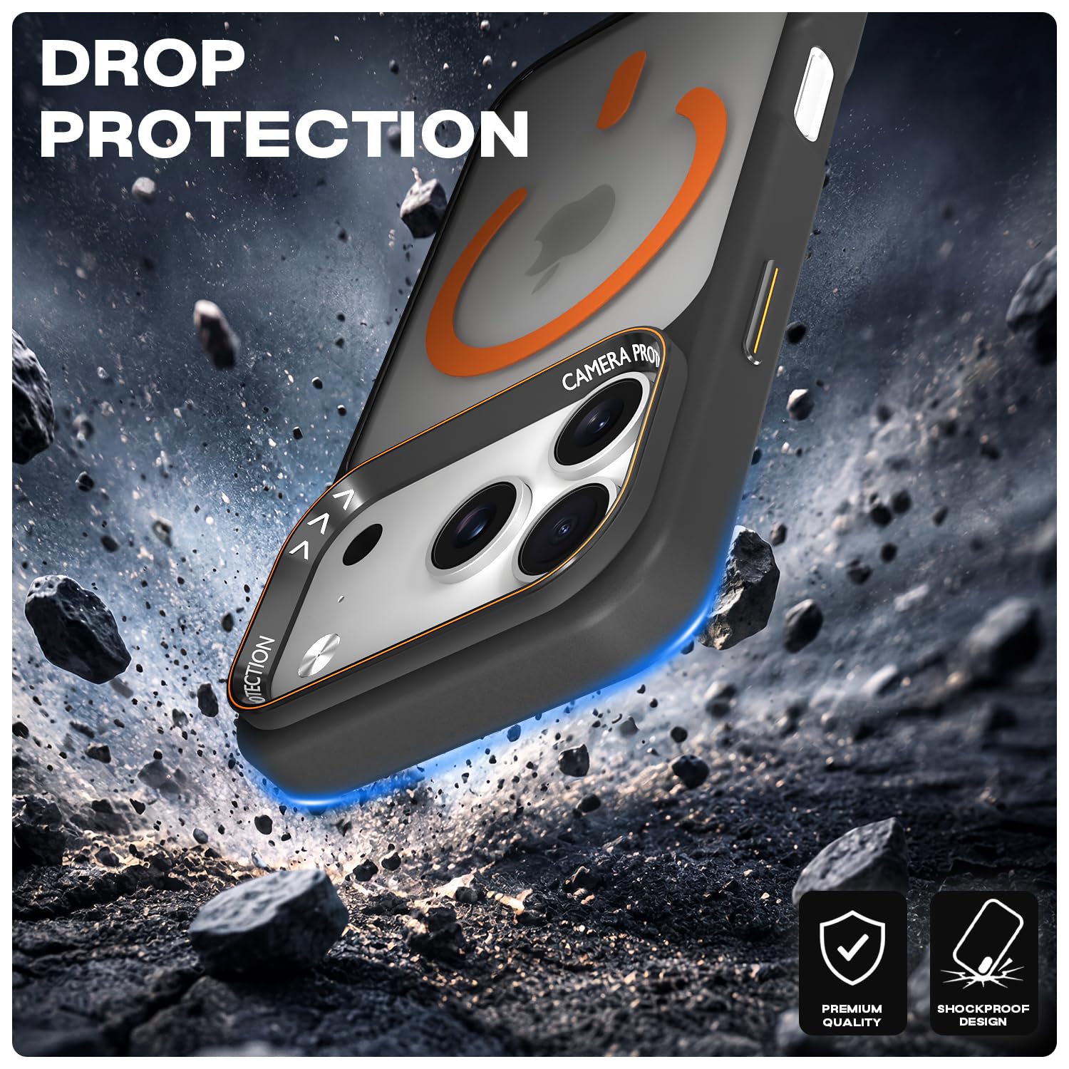 Pikkme iPhone 17 Pro MagSafe black & orange mag-safe mobile cover – photo 6