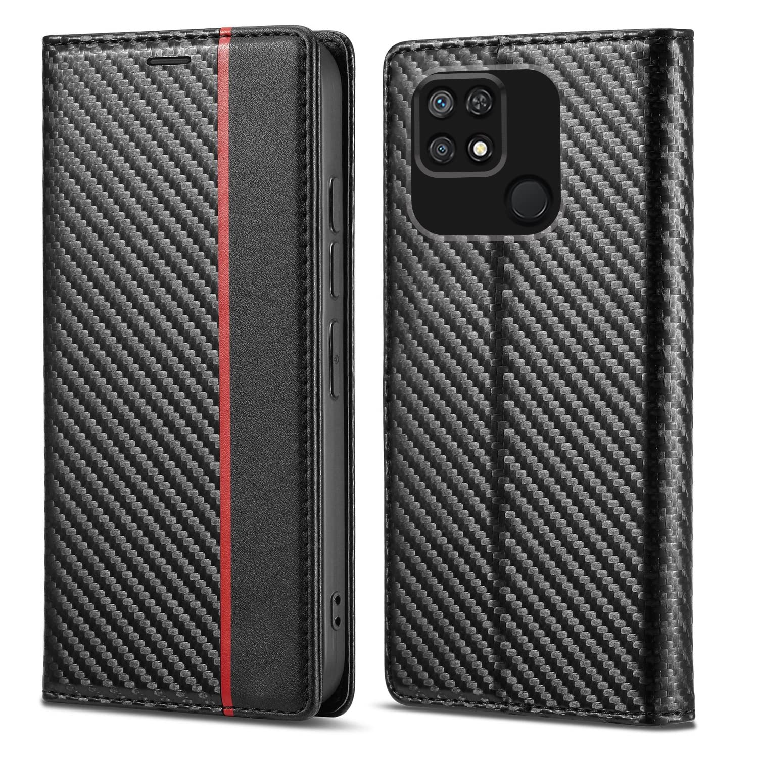 Redmi 10/10 Power flip cover in black by Pikkme