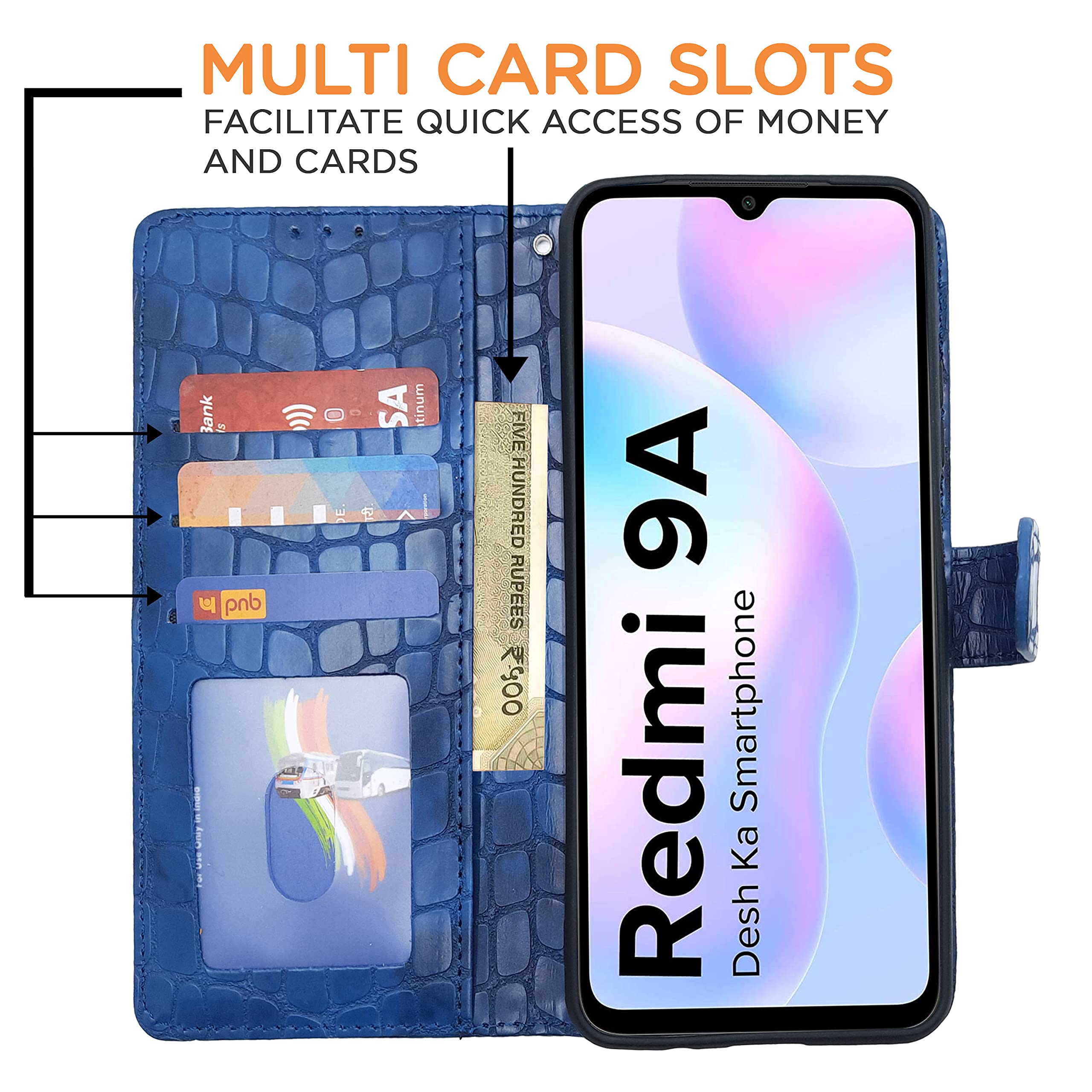 Pikkme Redmi 9A/9i Wallet blue flip cover – photo 2