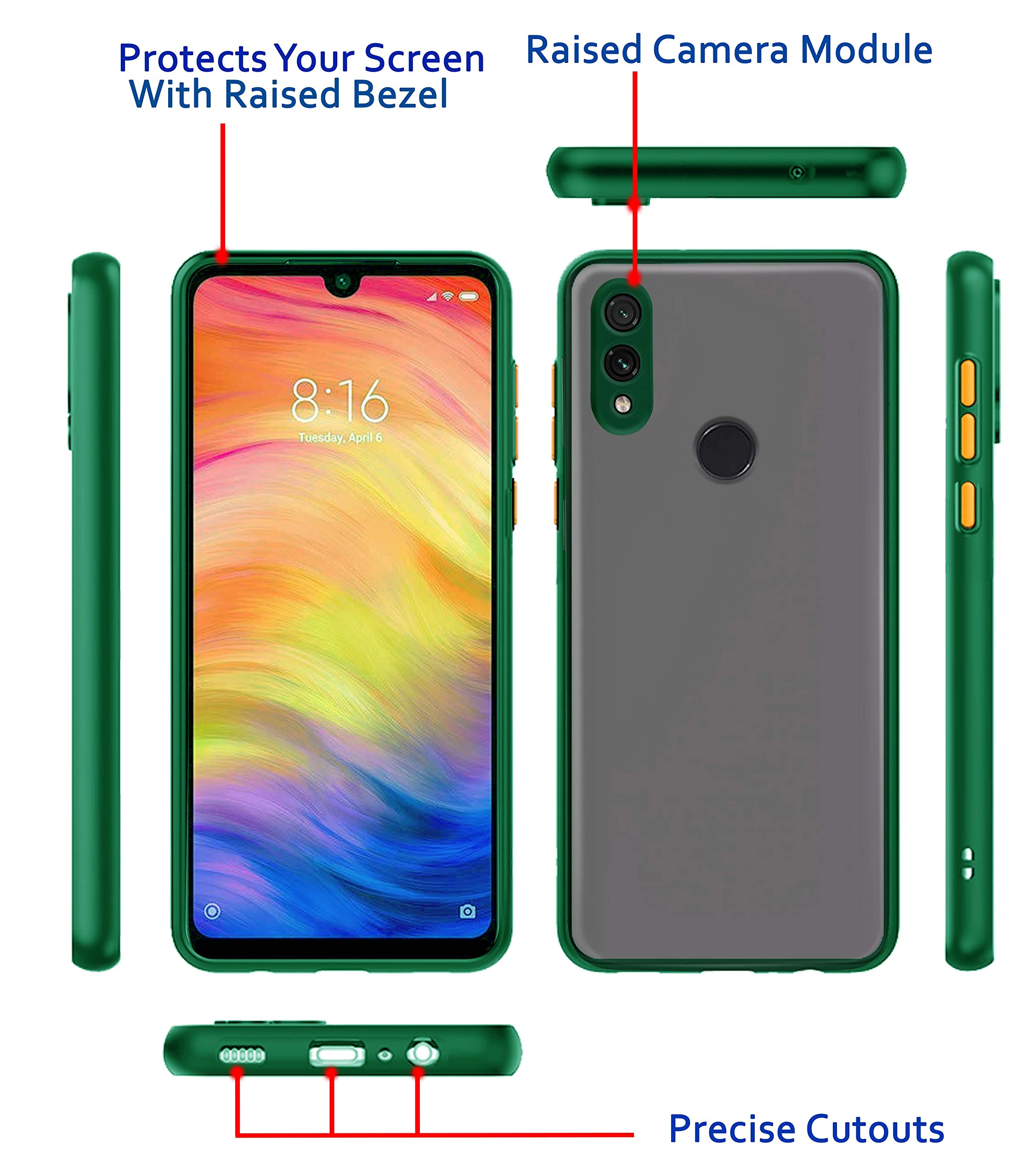 Pikkme Redmi Note 7/Note 7 Pro/Note 7S green phone cover – photo 3