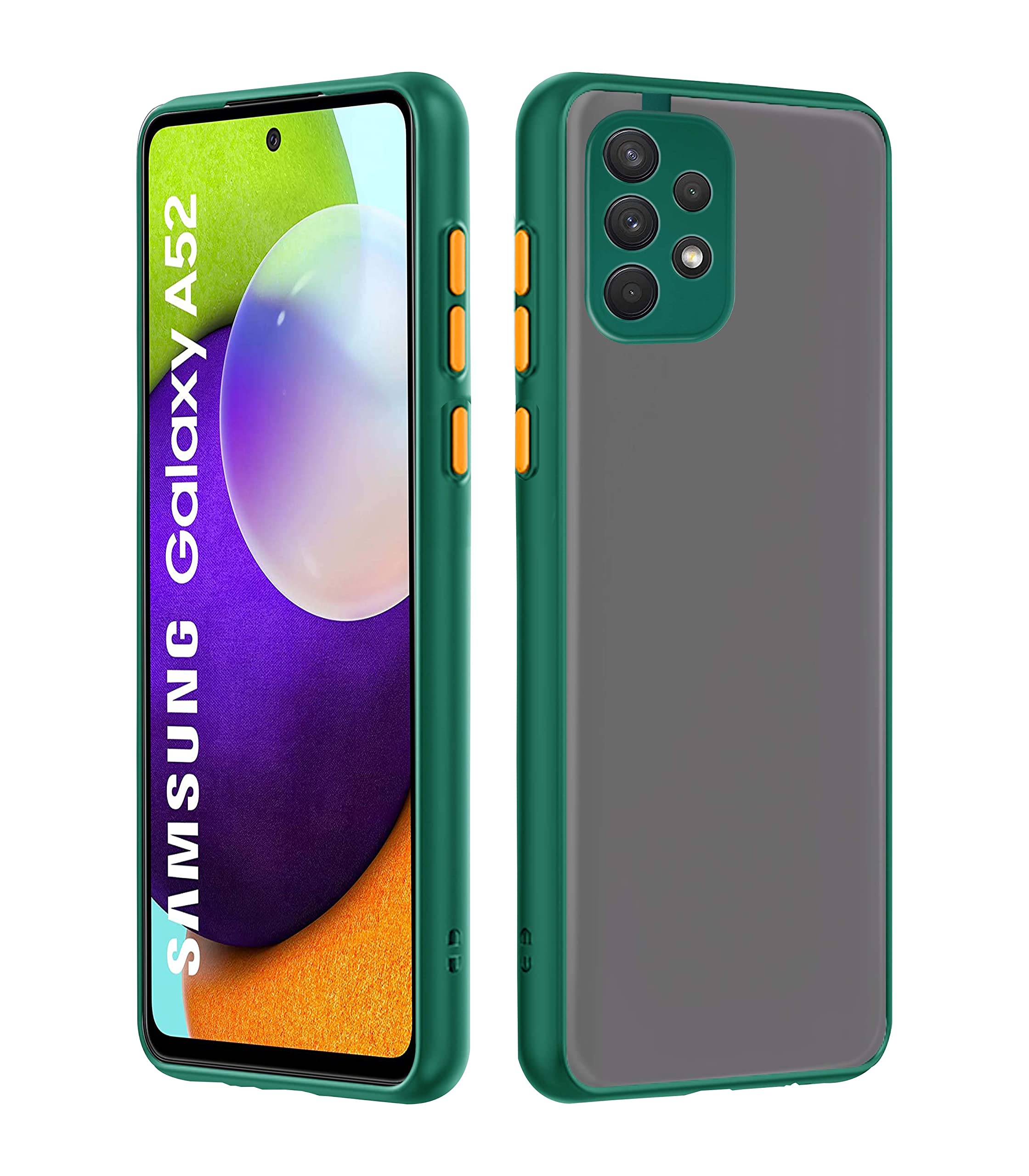Samsung A52/A52s 5G Hybrid back cover in green by Pikkme