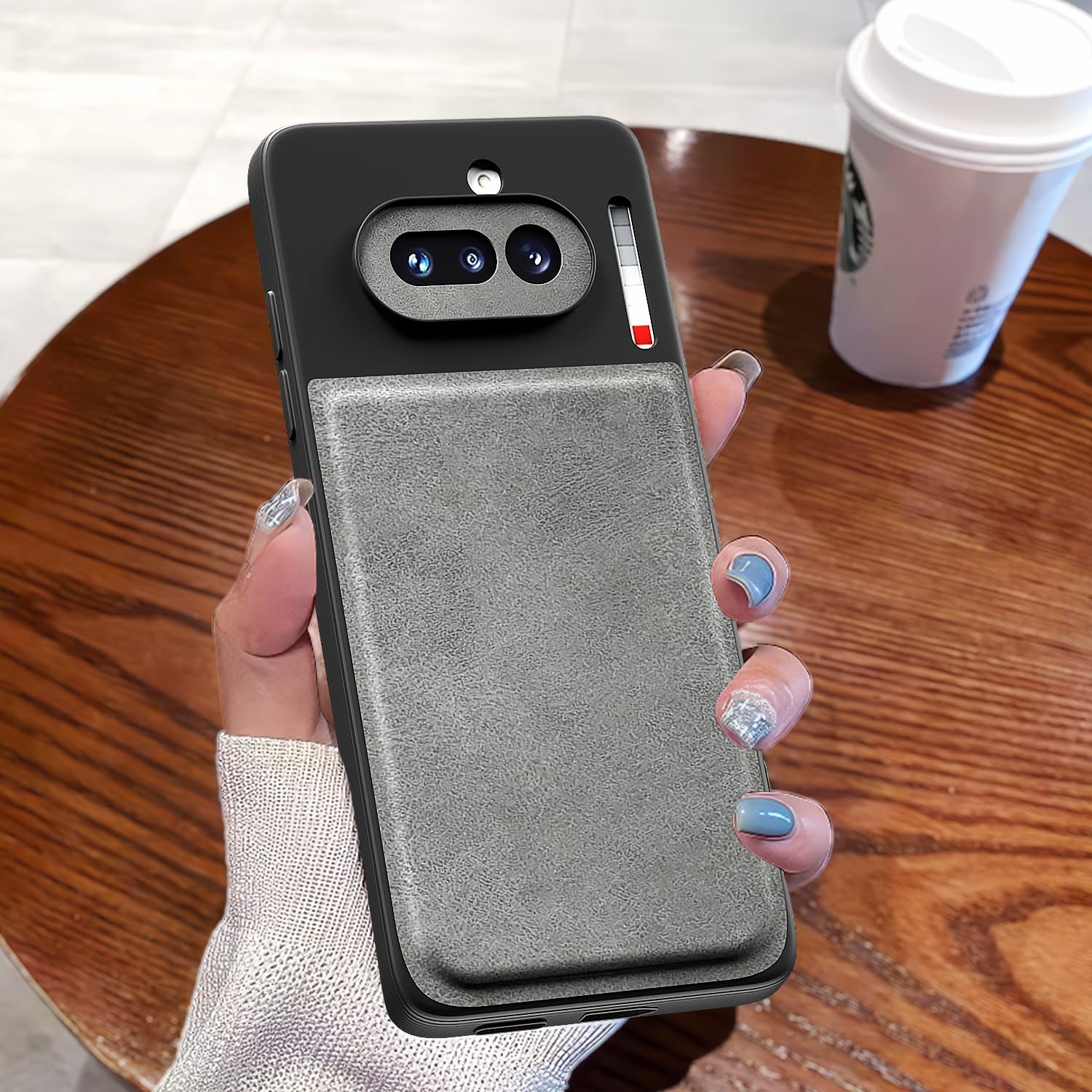 Grey Leather mobile cover for Nothing Phone 4a 5G – Pikkme – photo 7