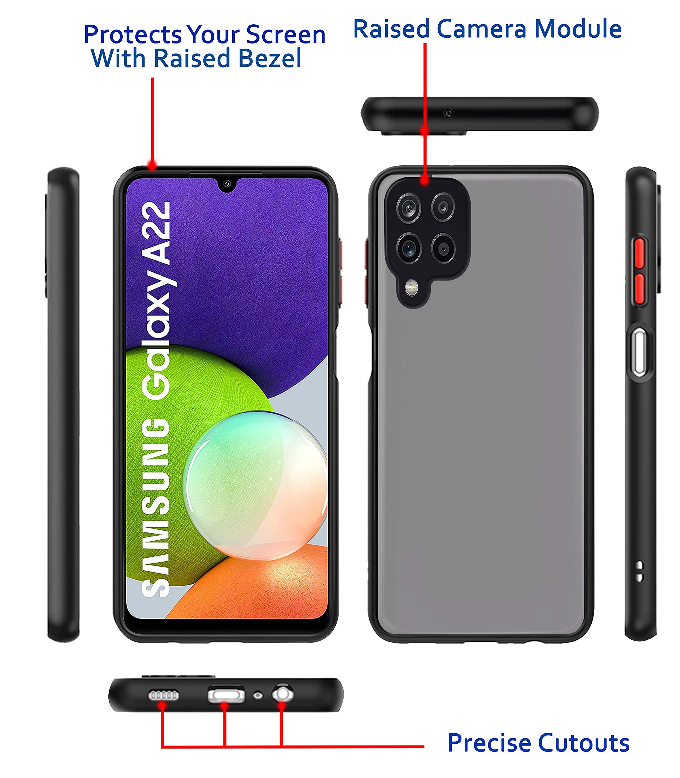 Tpu+plastic, black back cover for Samsung A22 4G – Pikkme – photo 3