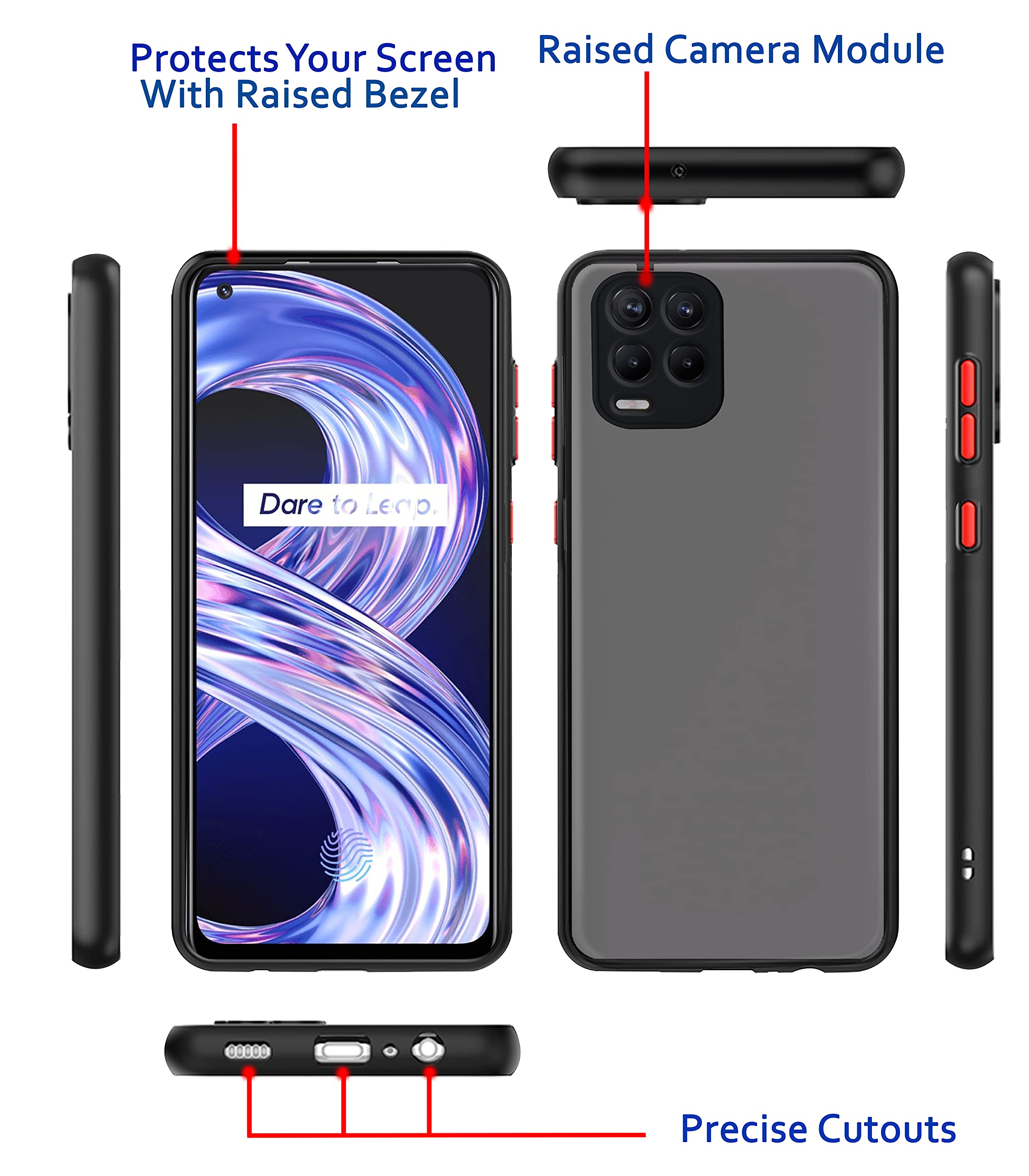 Black mobile back cover for Realme 8/8 Pro 4G – Pikkme – photo 3