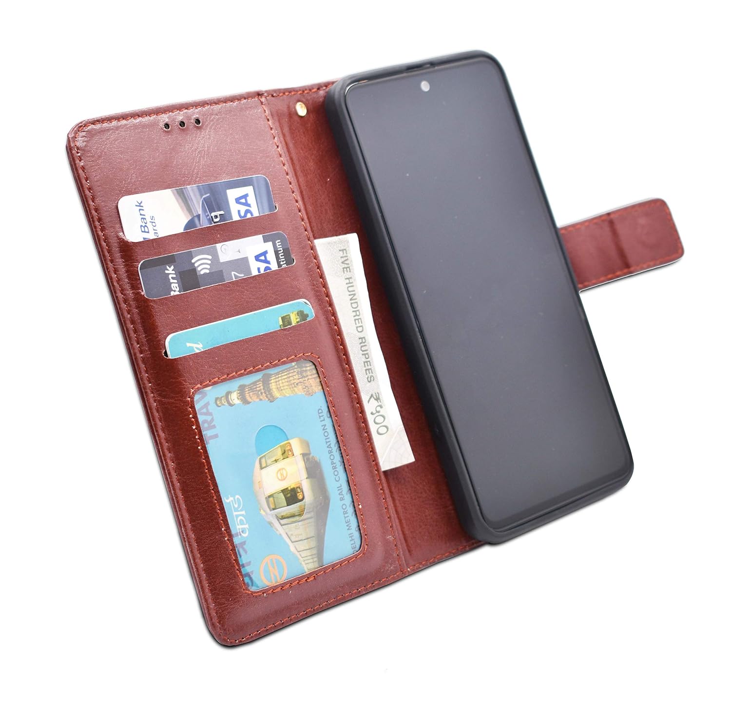 Pikkme Samsung Galaxy M21 Vintage Flip Cover (Brown)