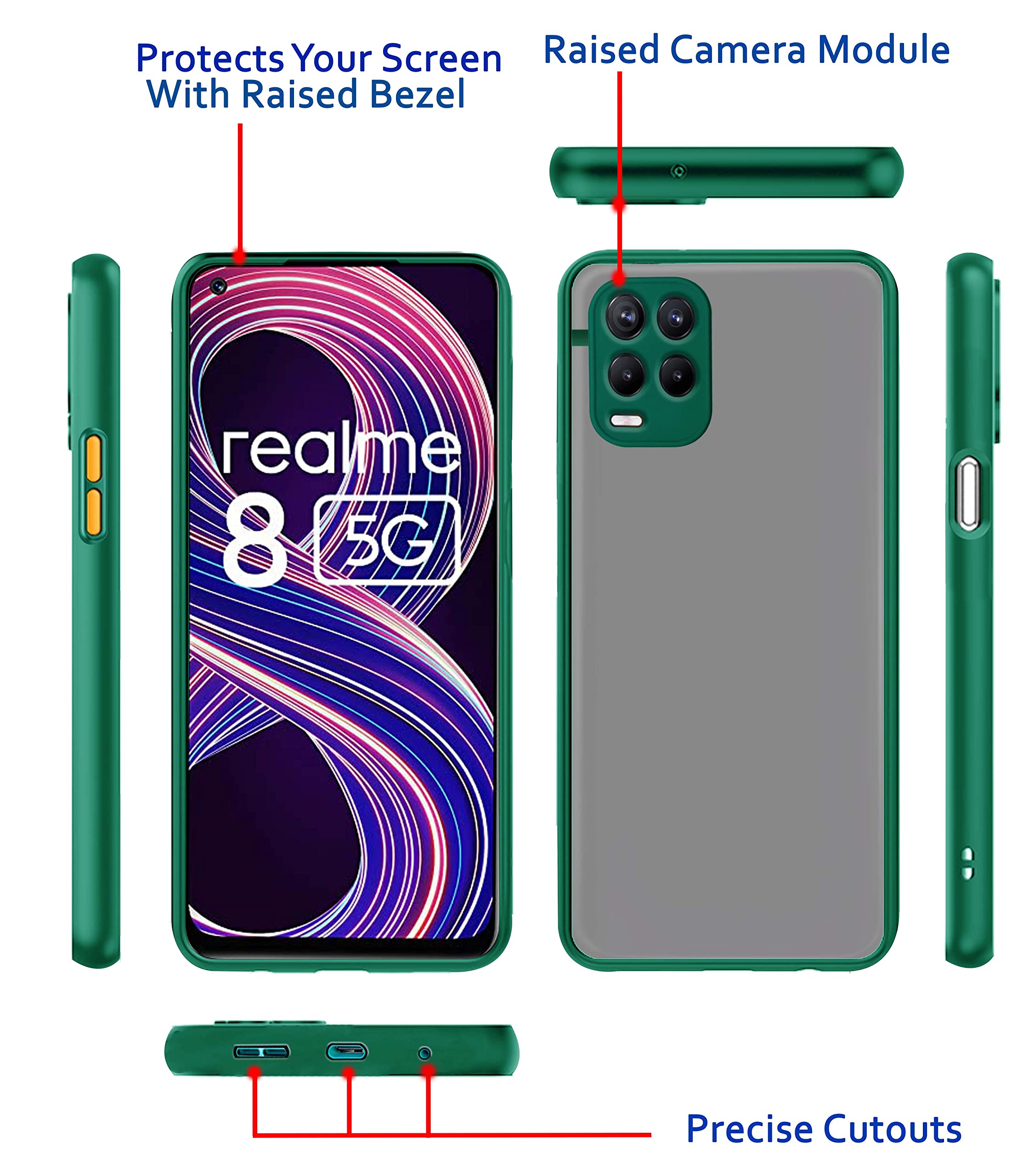 Pikkme green phone cover for Realme 8/8s/Narzo 30 5G – photo 3