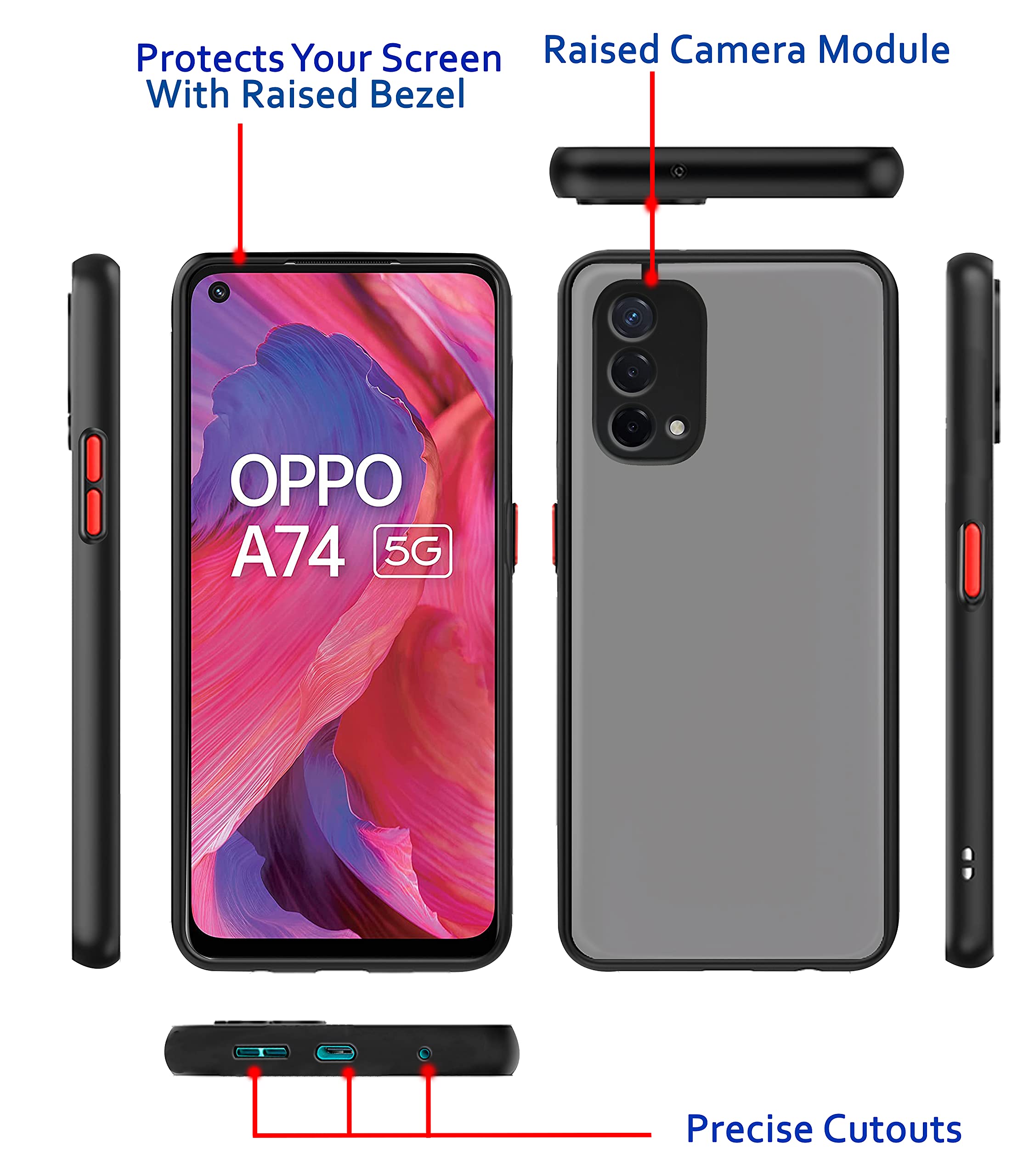 Pikkme black Hybrid phone cover for Oppo F19/F19s – photo 3