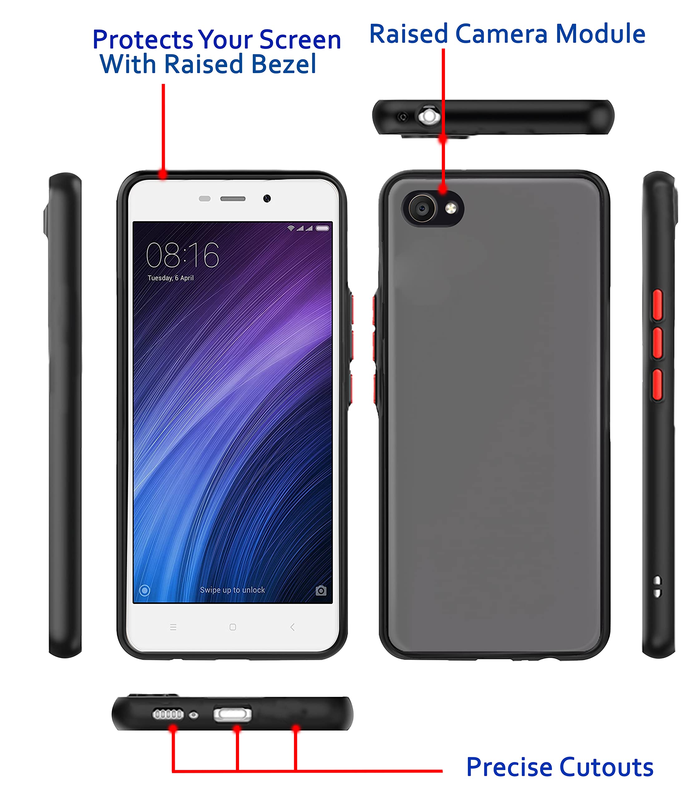 Black Hybrid phone cover for Vivo Y55 – Pikkme – photo 3