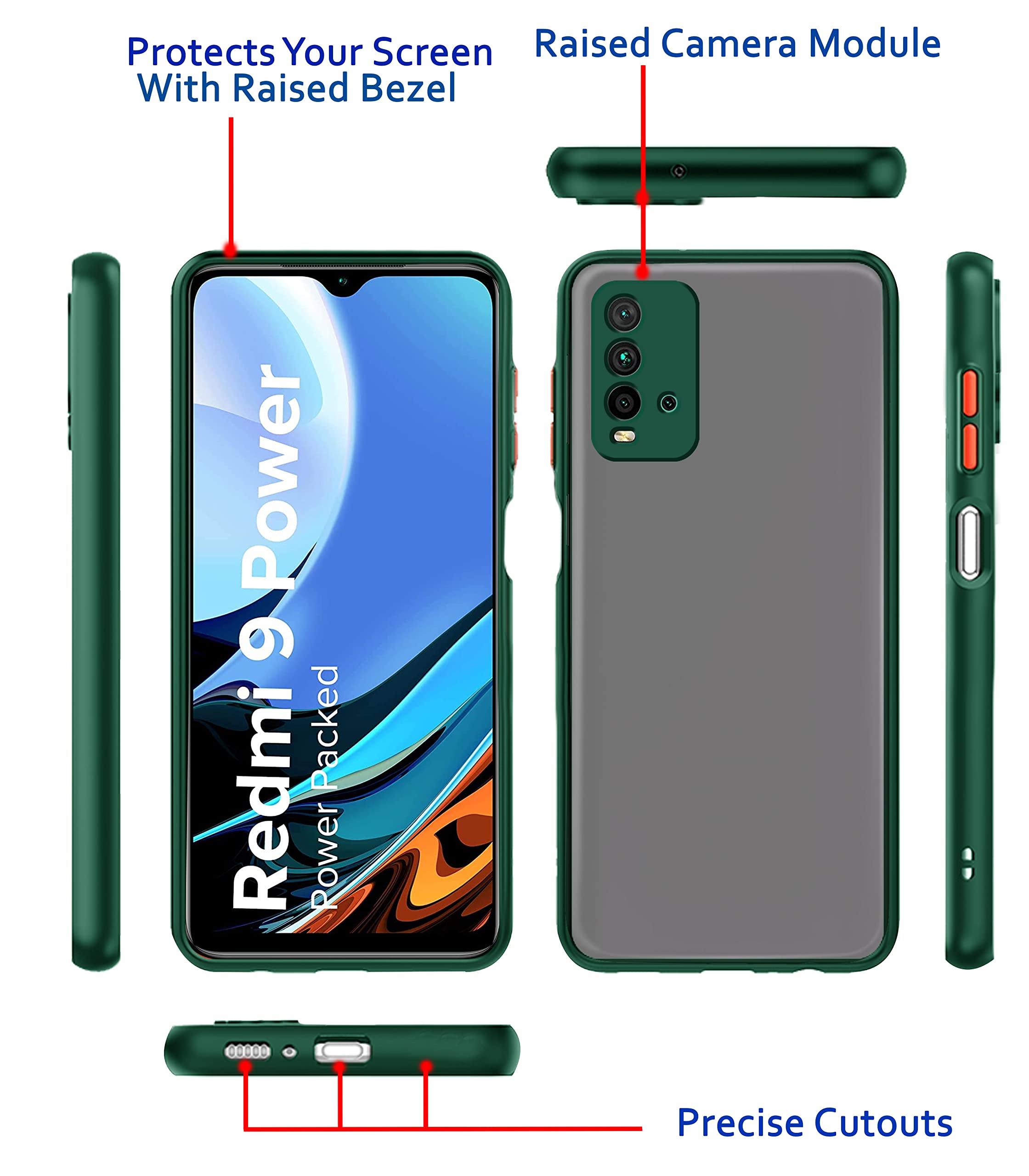 Redmi 9 Power mobile cover in light green by Pikkme – photo 3