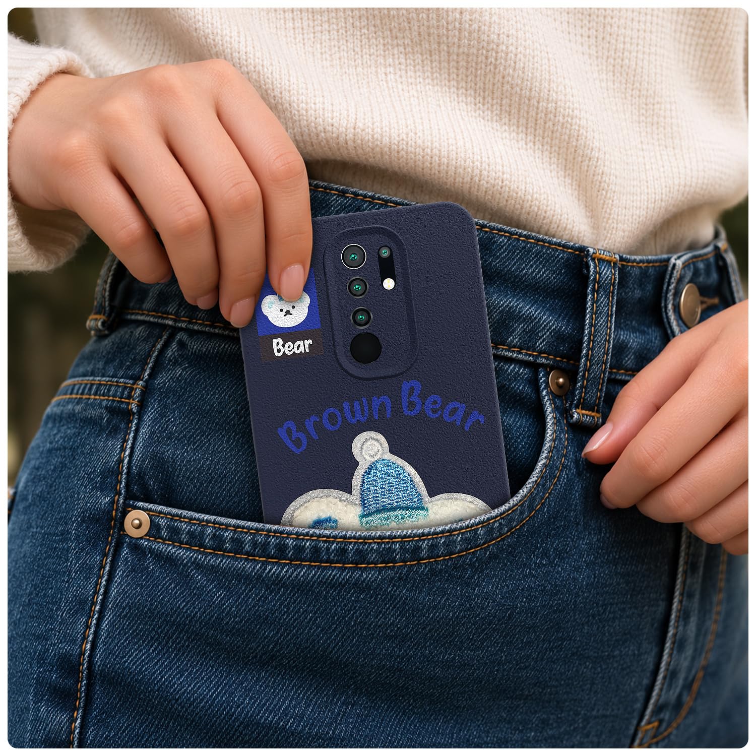Blue Plush Patch phone cover for Redmi 9 Prime/Poco M2 – Pikkme – photo 4