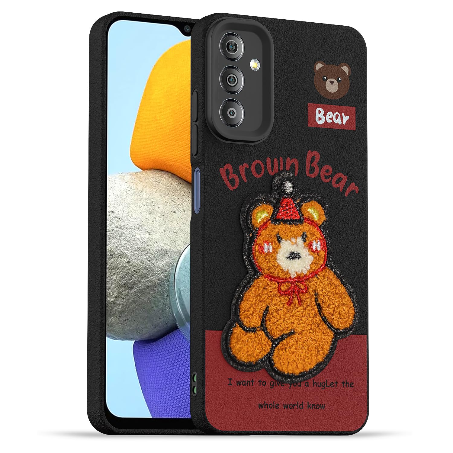 Pikkme cherry Plush Patch mobile back cover for Samsung F23 5G