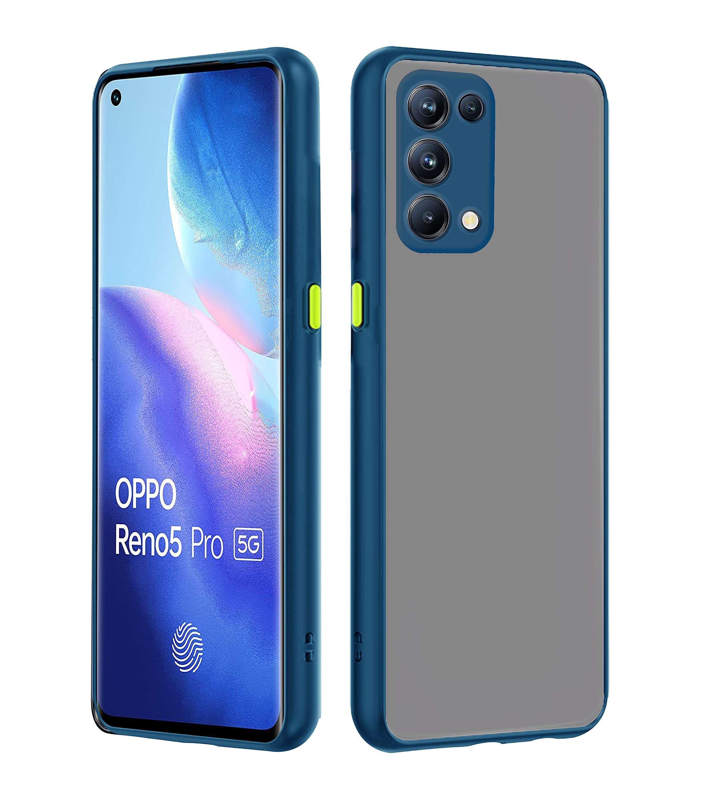 Pikkme blue mobile back cover for Oppo Reno 5 Pro