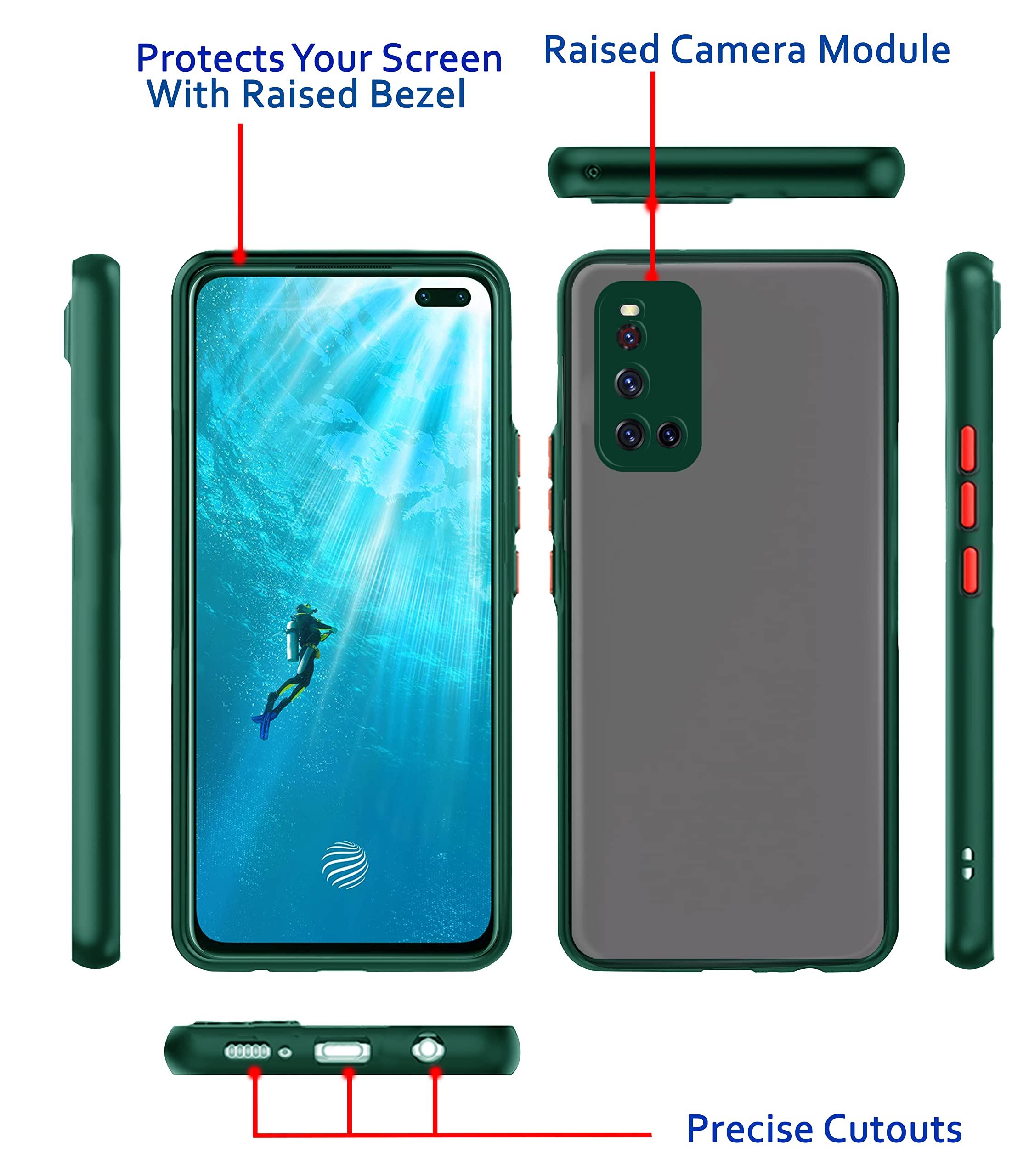 Green mobile cover for Vivo V19 – Pikkme – photo 3