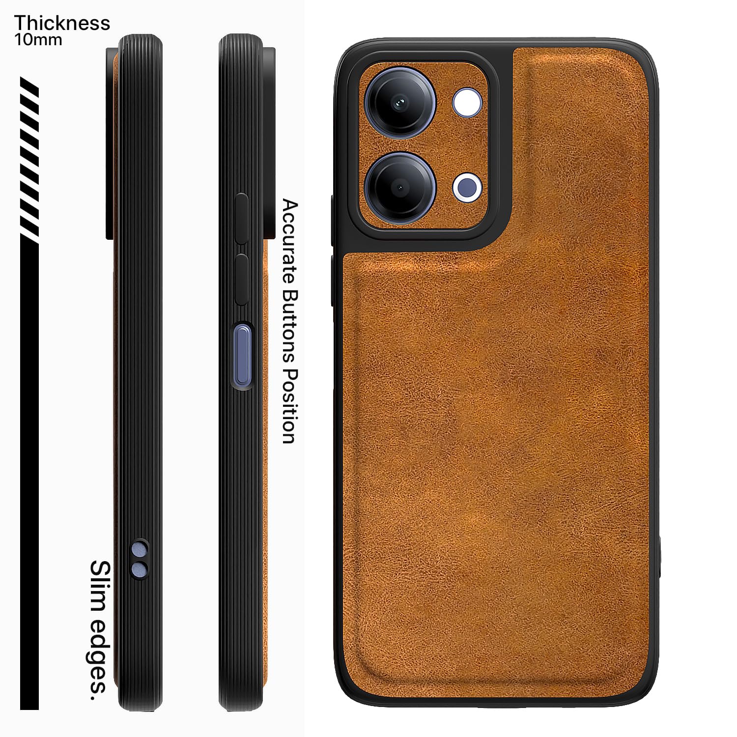 Pikkme Vivo Y11/T5 Lite 5G Leather brown back cover – photo 3