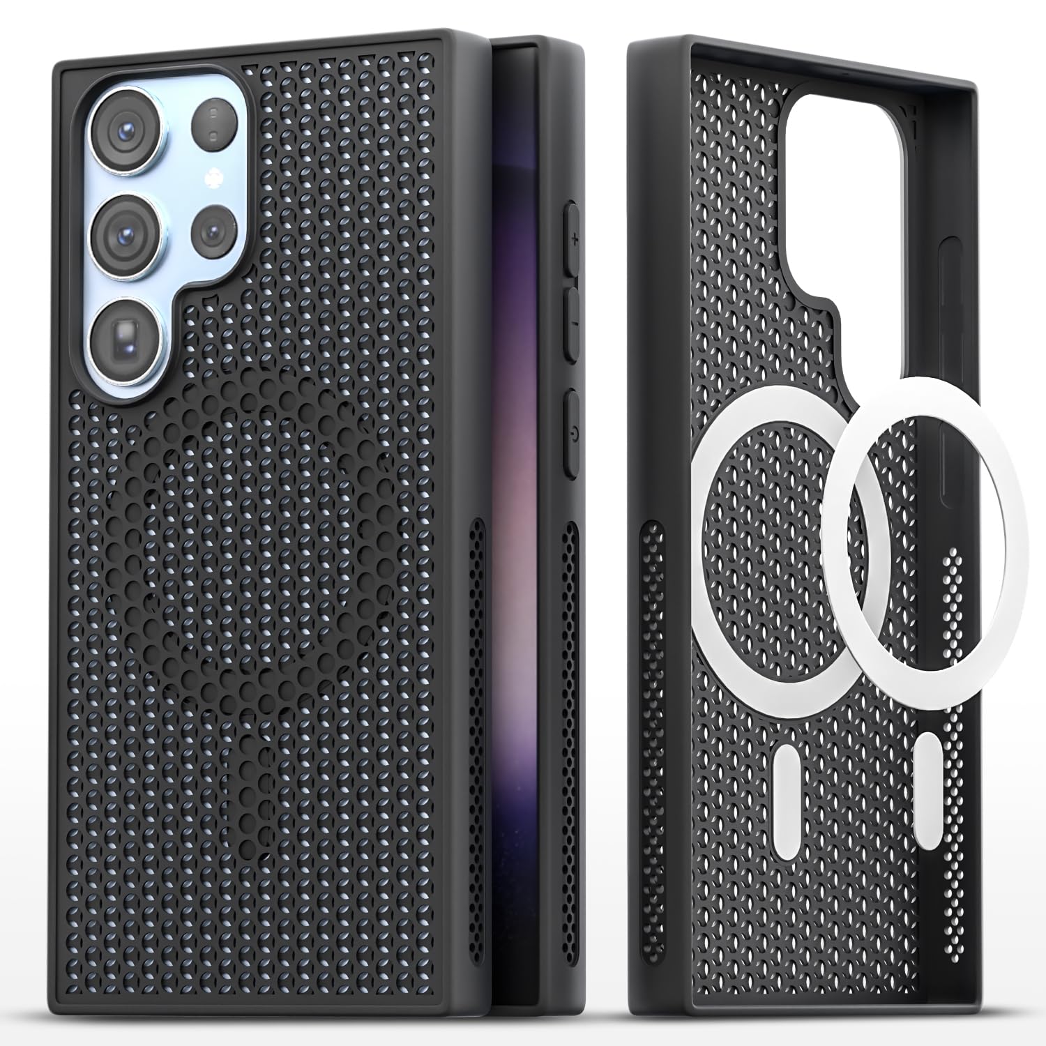 Pikkme black mobile cover for Samsung S23 Ultra 5G
