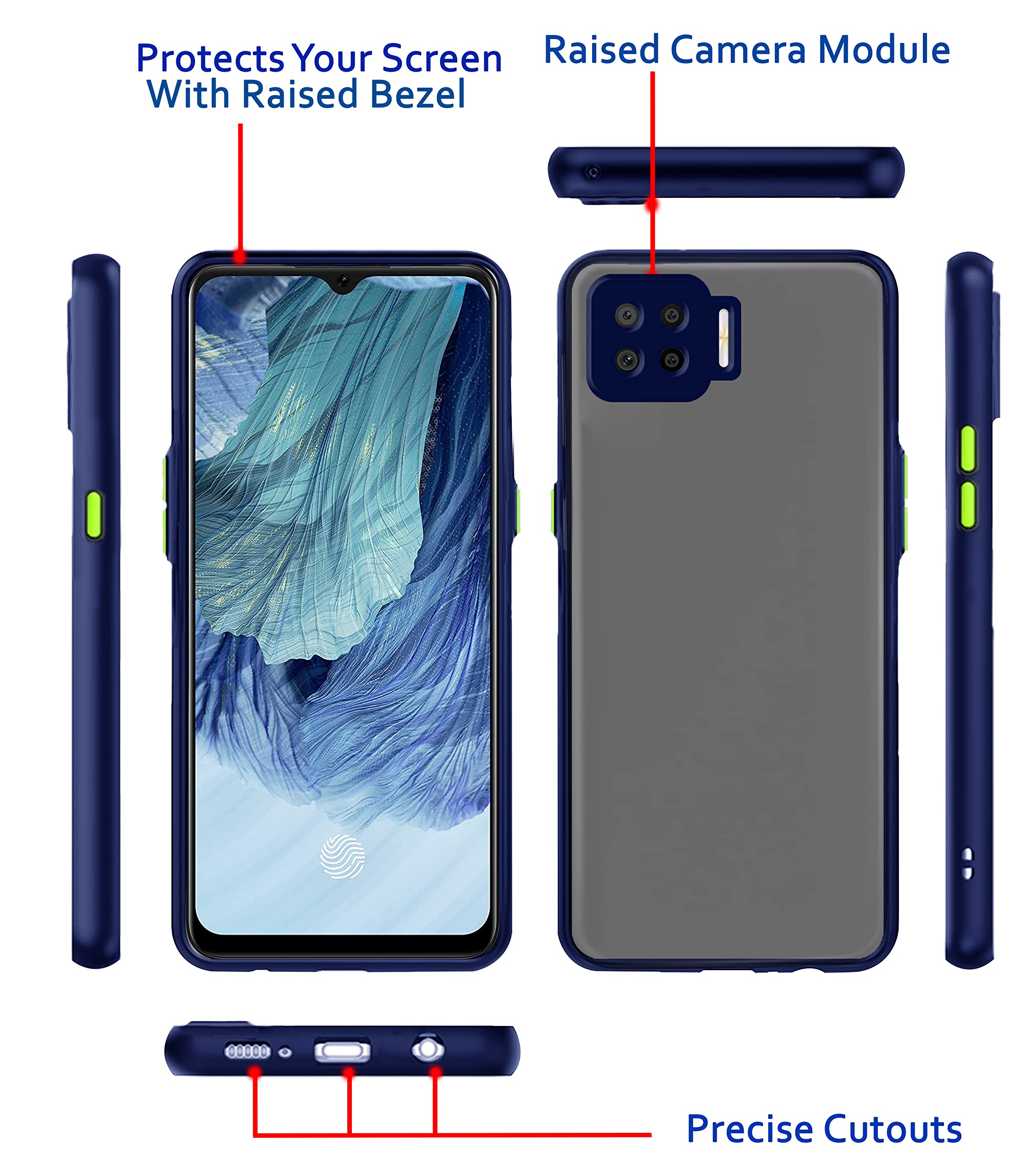 Blue back cover for Oppo F17 Pro – Pikkme – photo 3