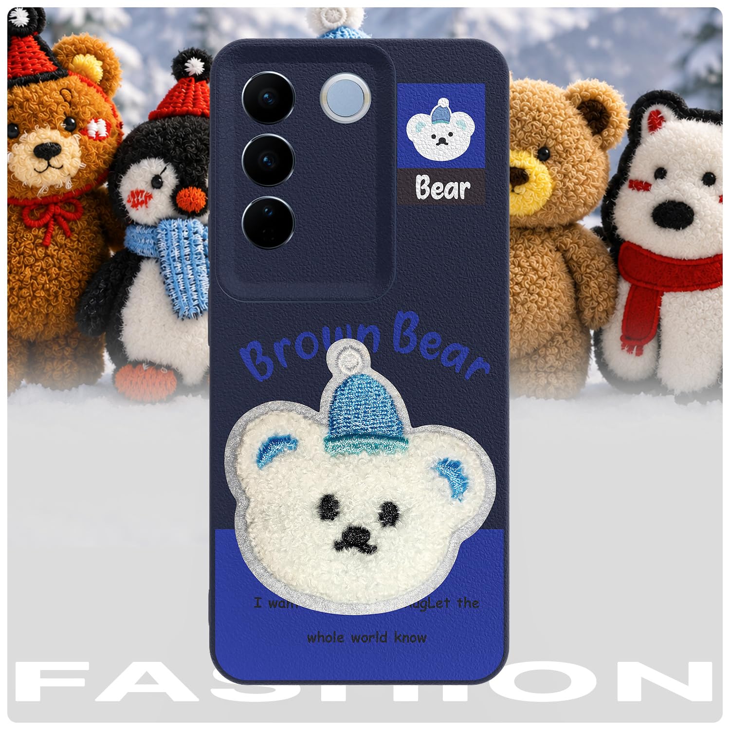 Blue Plush Patch mobile back cover for Vivo V27/V27 Pro 5G – Pikkme – photo 7