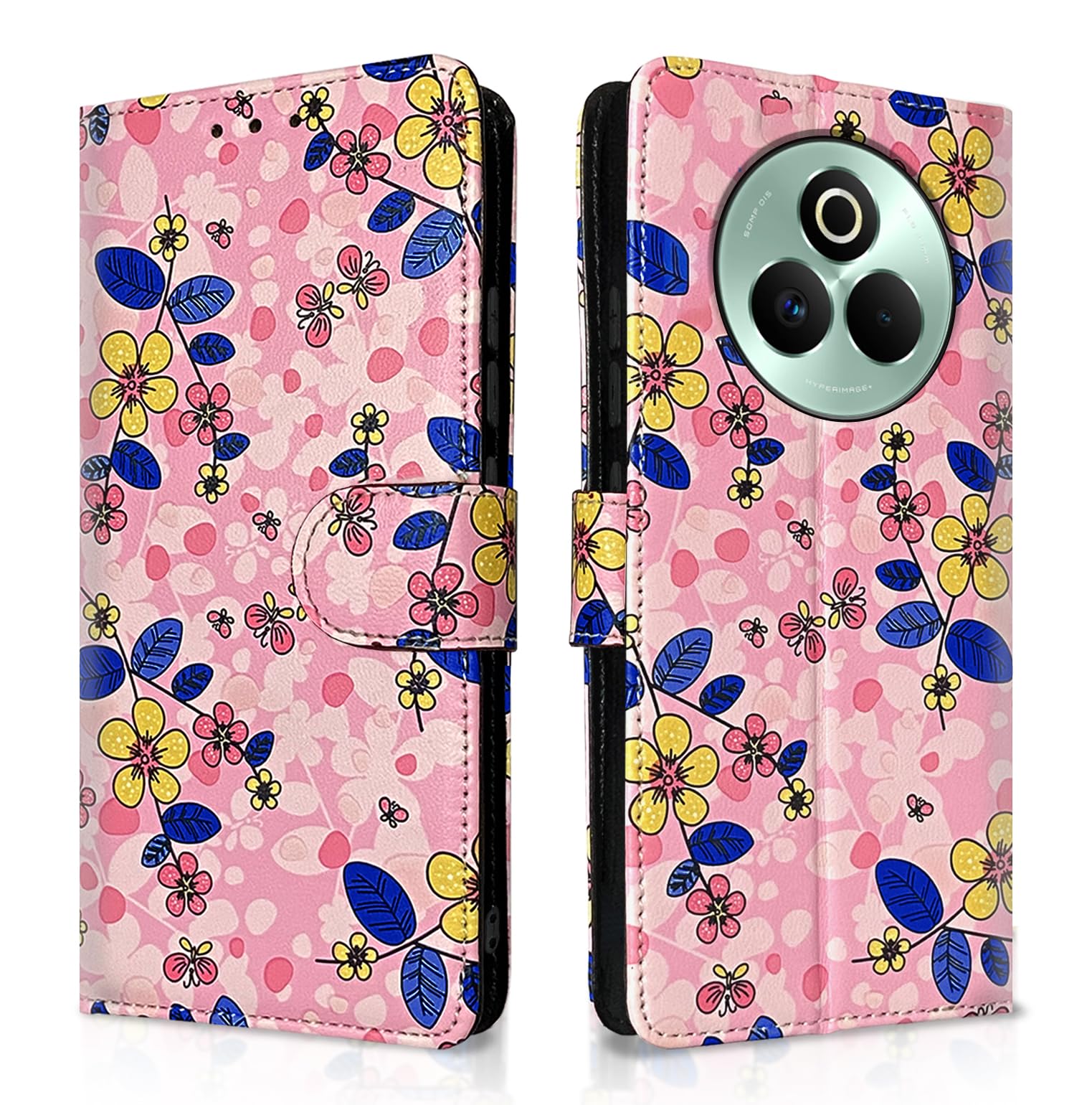 Pink flower mobile flip cover for Realme P3 Pro 5G – Pikkme