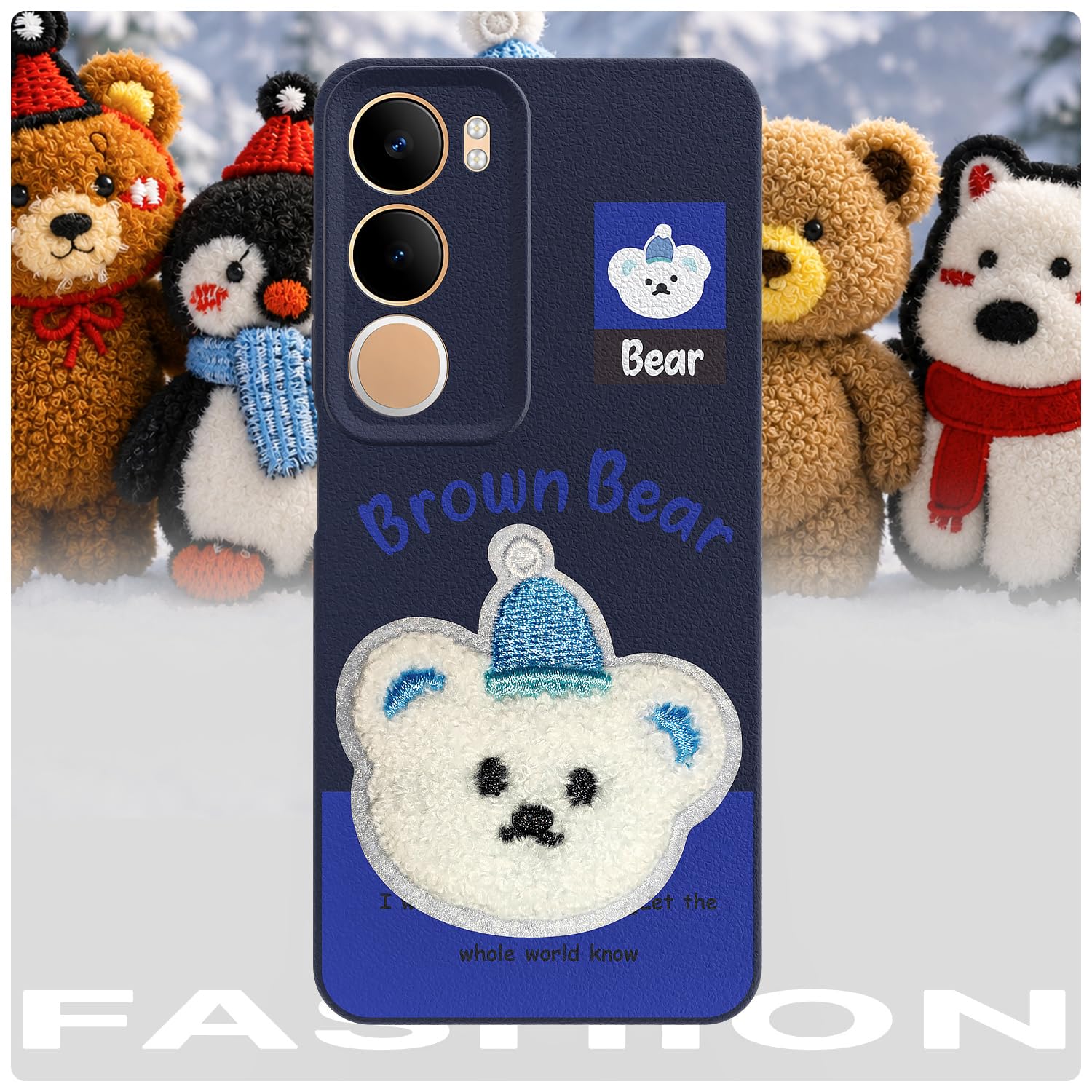 Pikkme Vivo Y19s/Y29 5G Plush Patch blue phone cover – photo 7