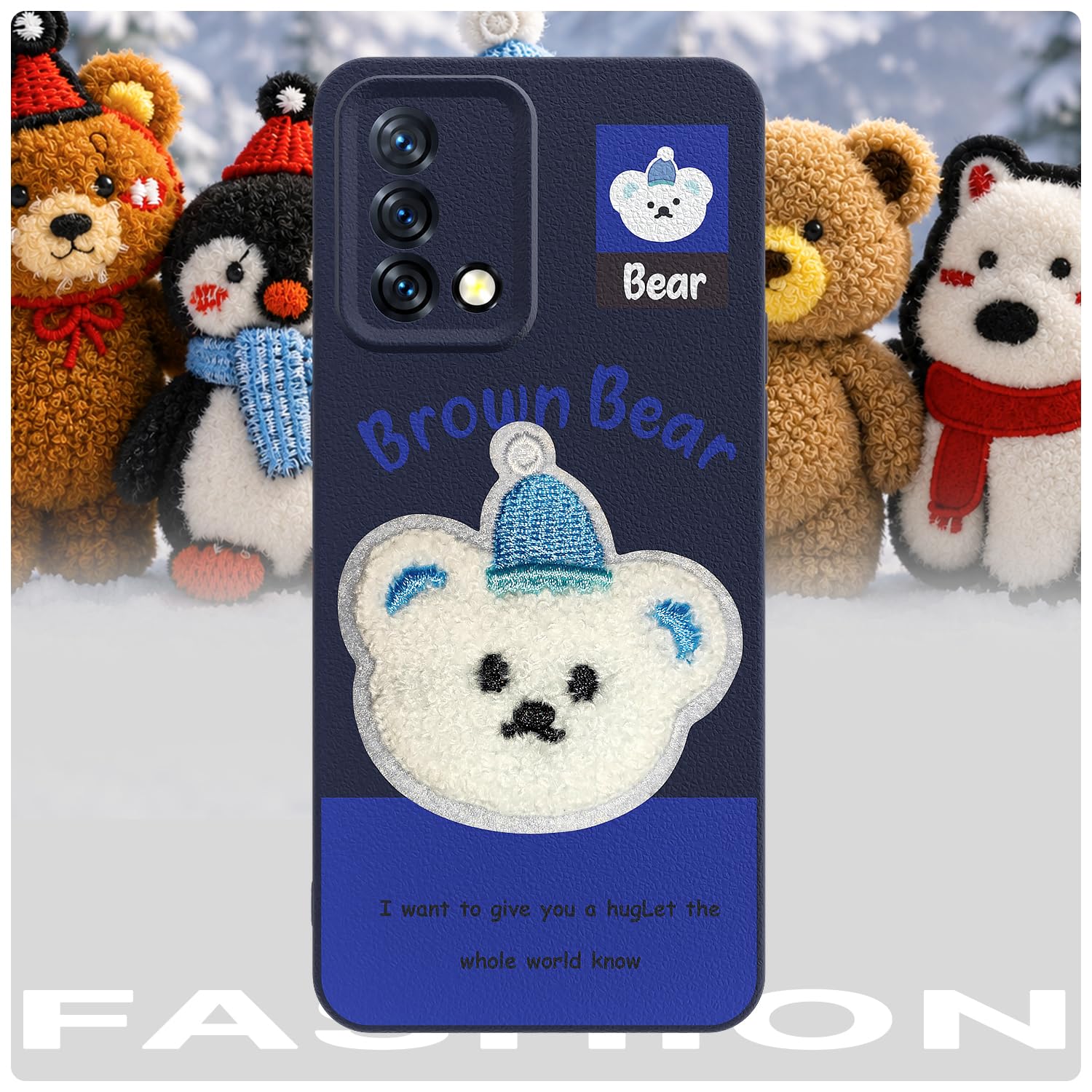 Pikkme Oppo F19/F19s Plush Patch blue phone cover – photo 7