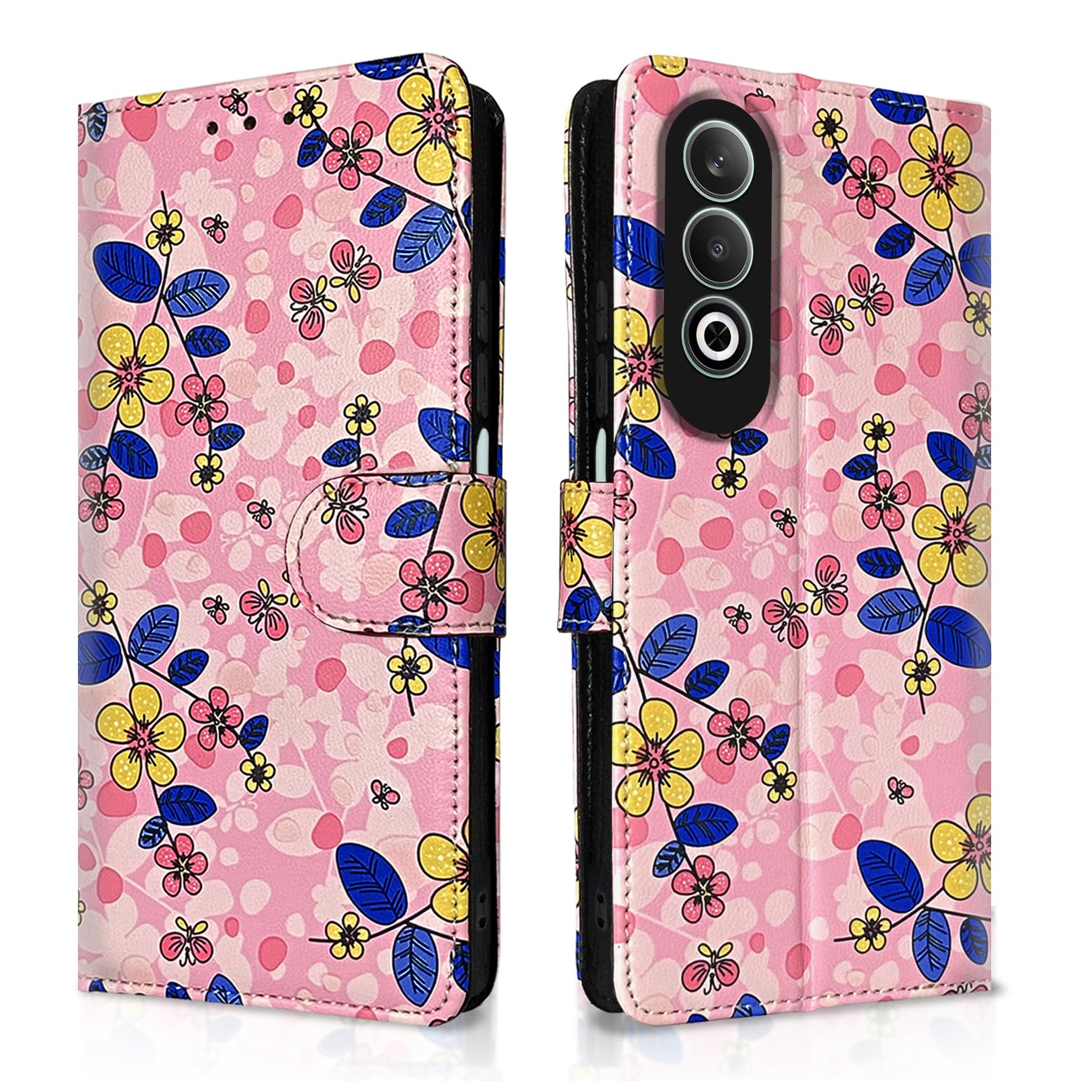 Pikkme Oppo K12x 5G pink flower flip cover