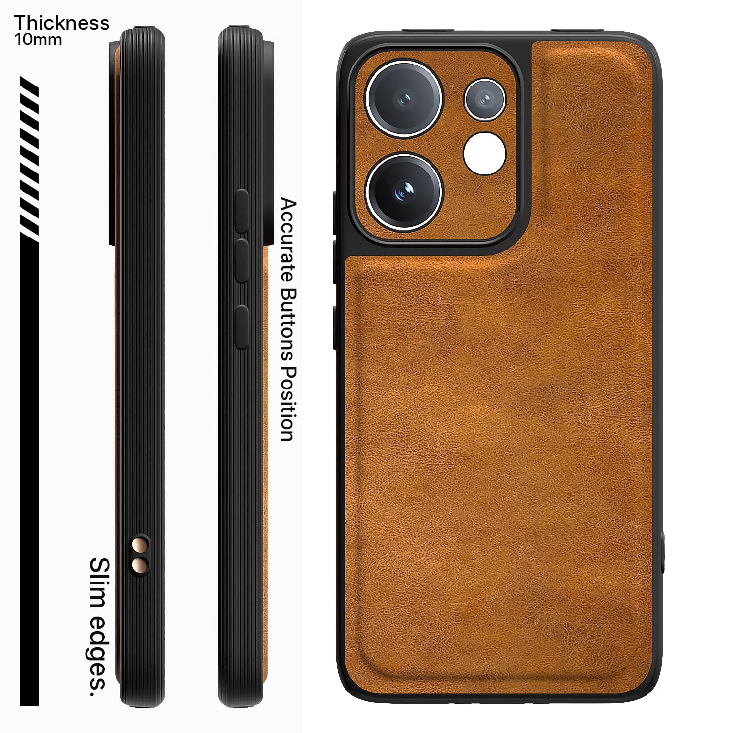Pikkme Vivo V60/T4 Pro 5G Leather brown phone cover – photo 3