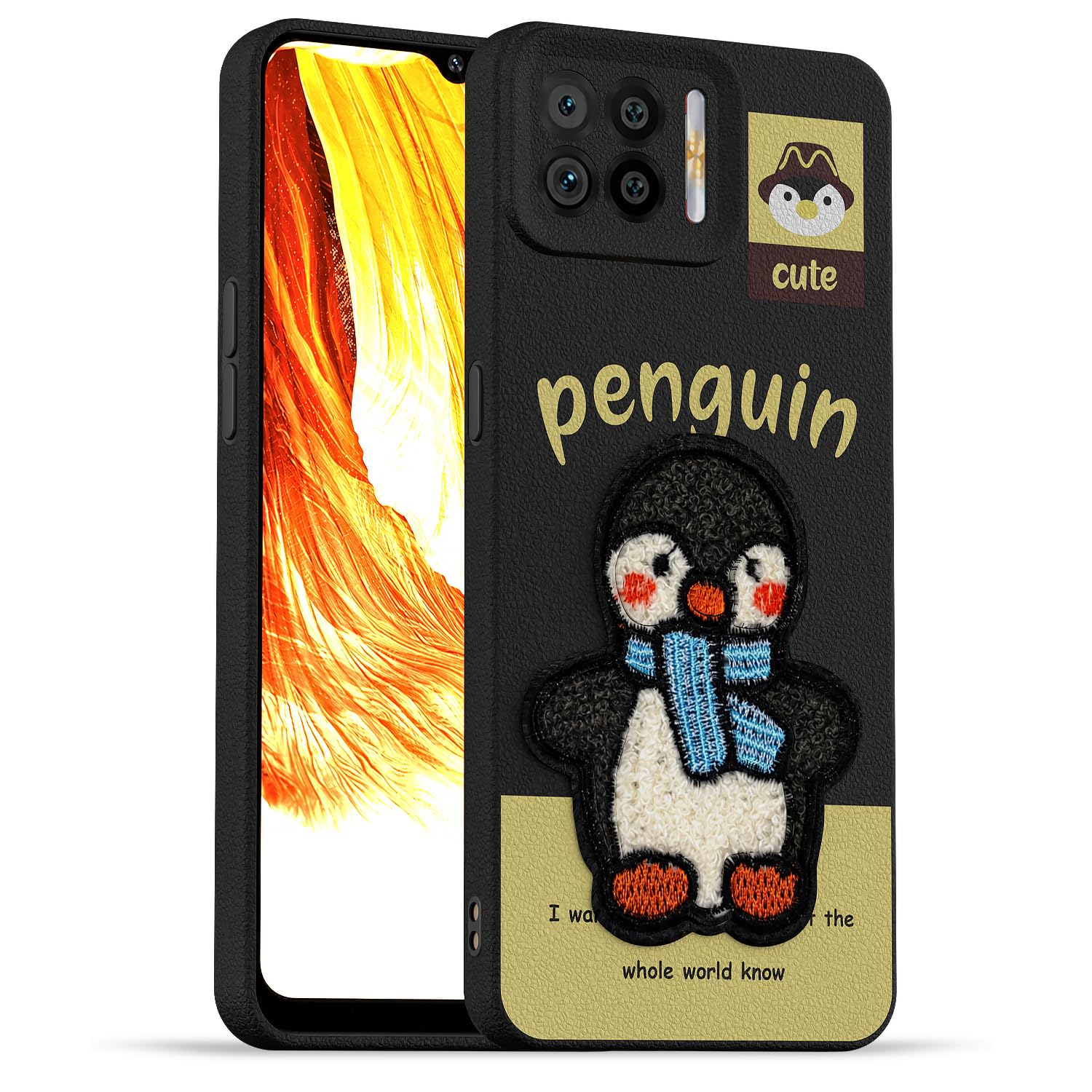 Pikkme Oppo F17 black phone cover