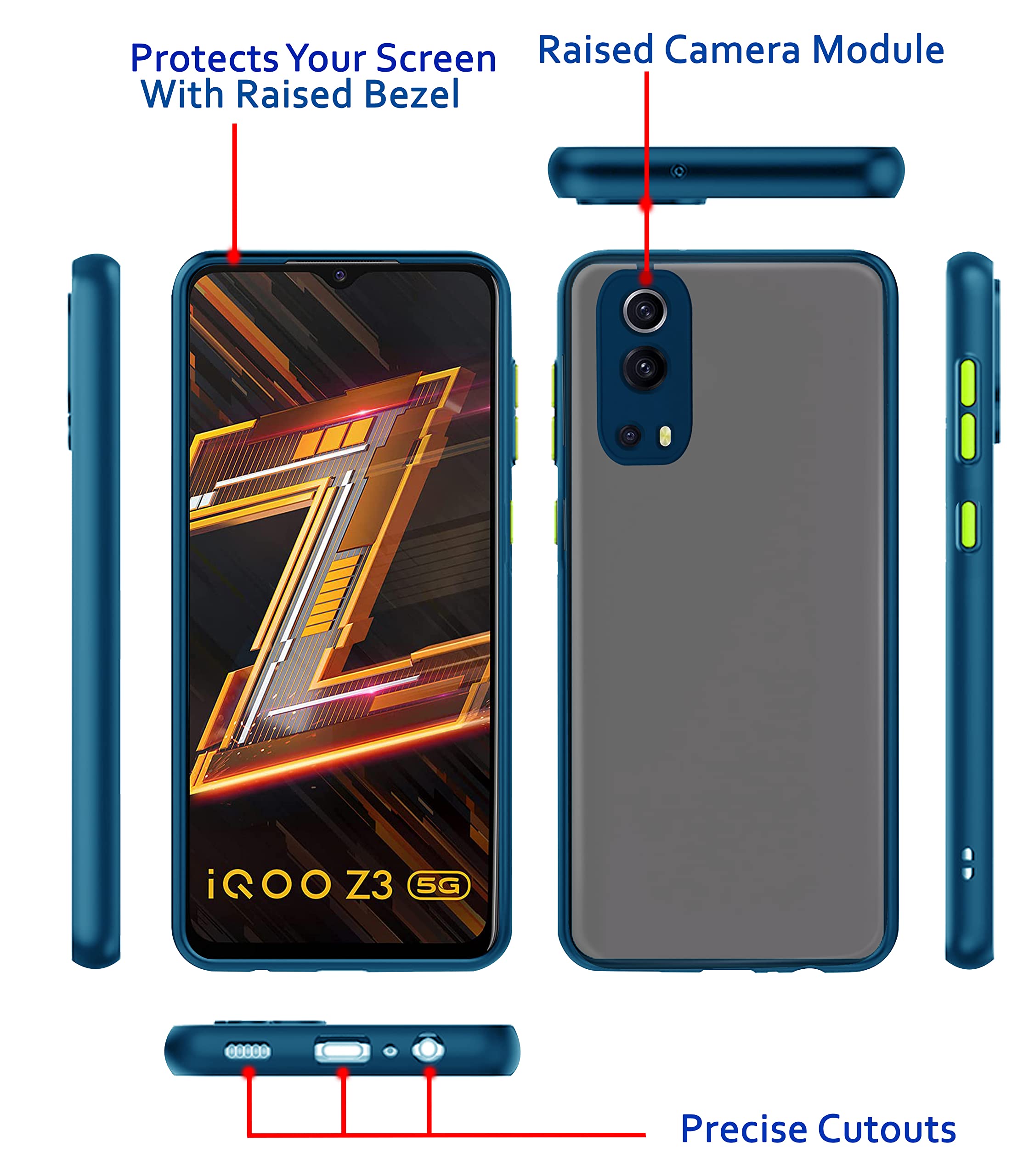 Pikkme blue back cover for iQOO Z3 5G – photo 3