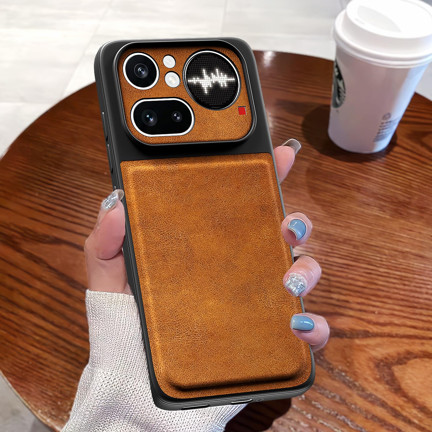 Pikkme brown Leather phone cover for Nothing Phone 4a Pro 5G – photo 7