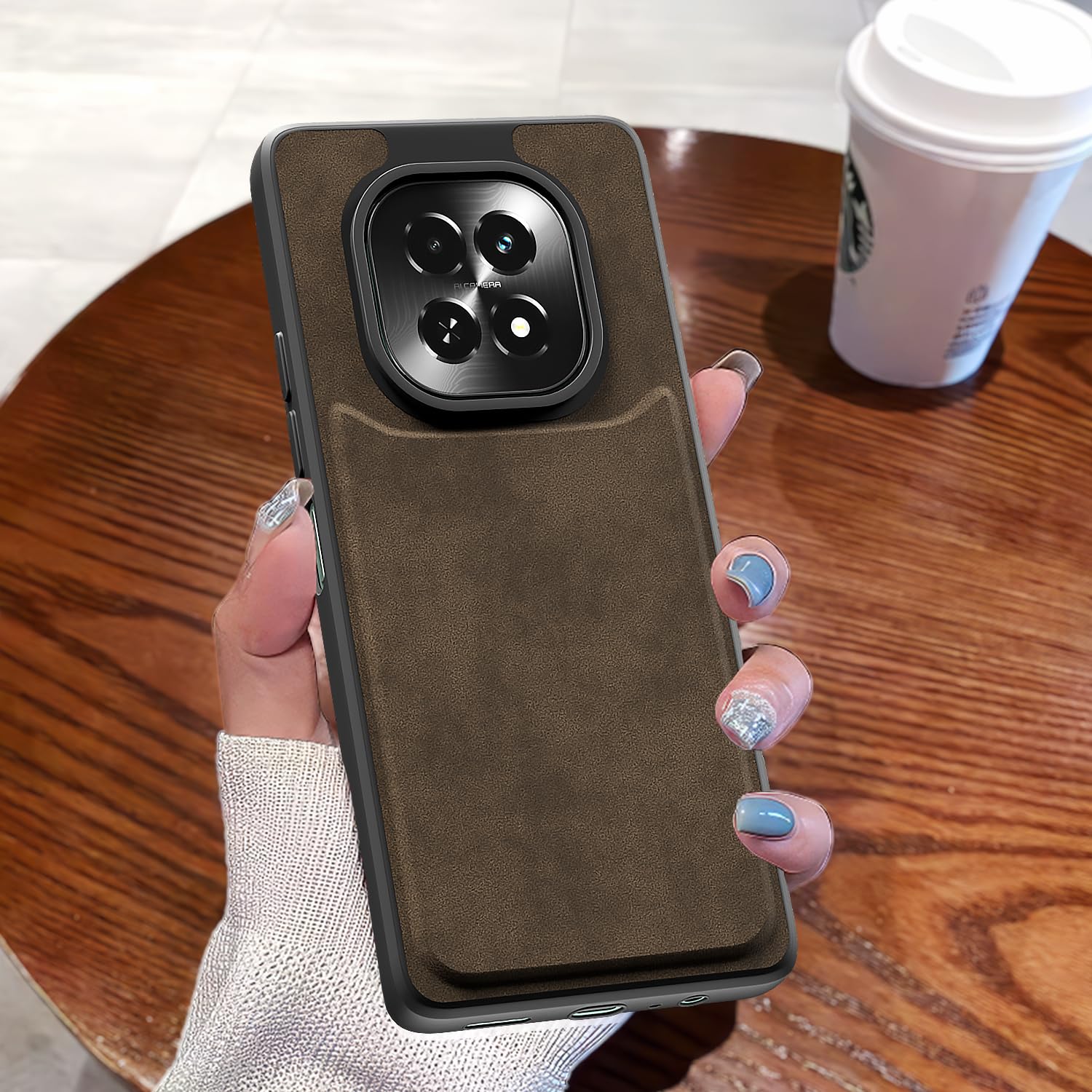 Pikkme coffee Leather back cover for Realme C63 5G – photo 7