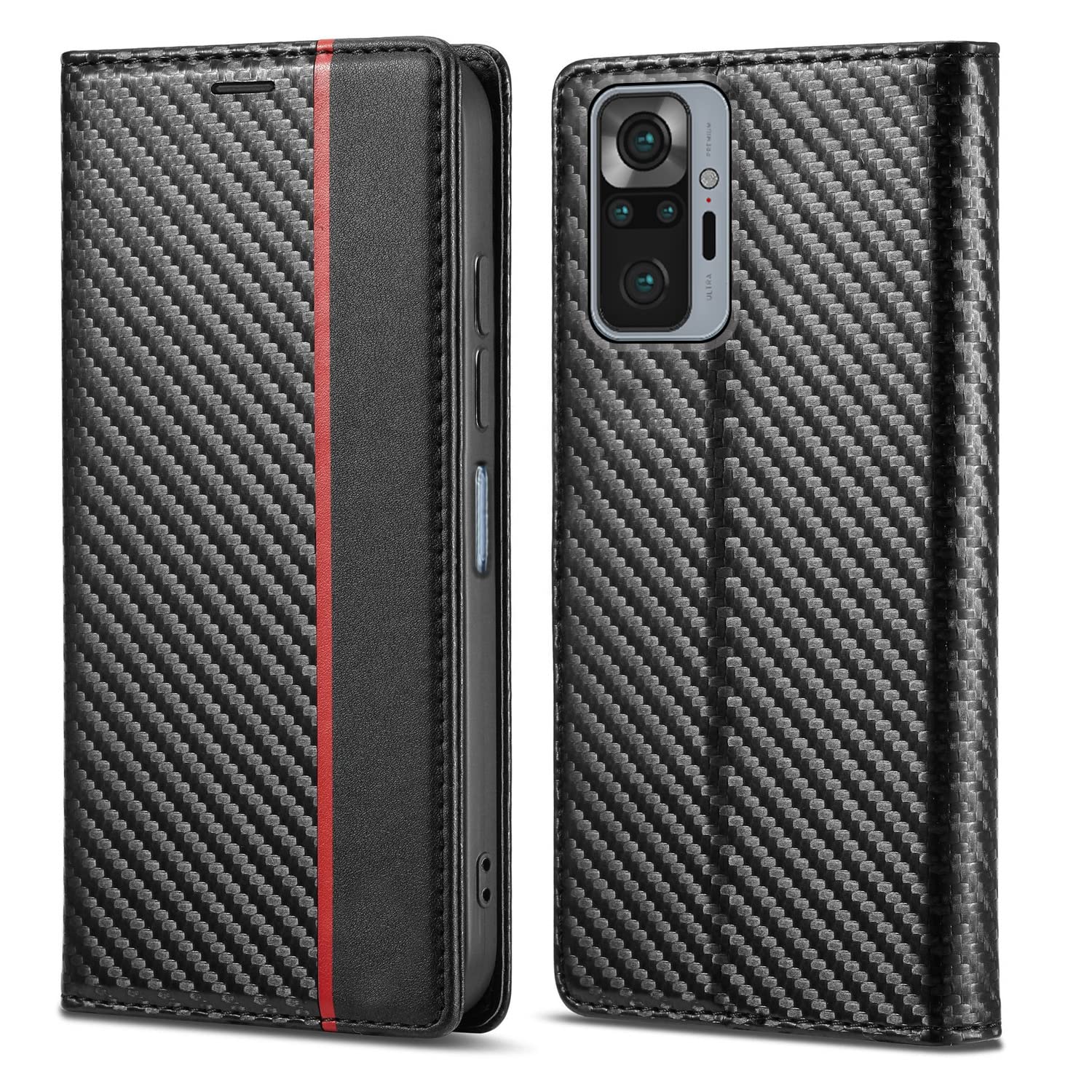 Pikkme black mobile flip cover for Redmi Note 10 Pro/Note 10 Pro Max
